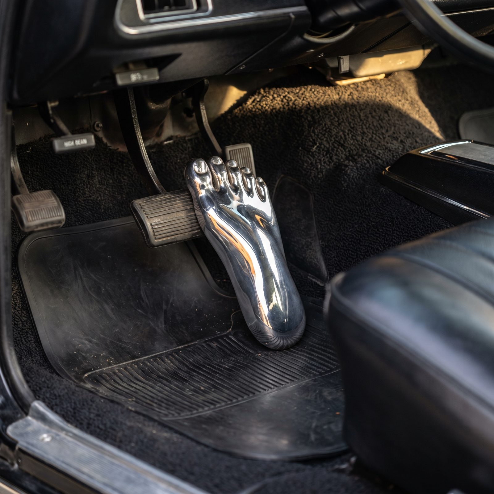Foot-Shaped Chrome Accelerator Pedals