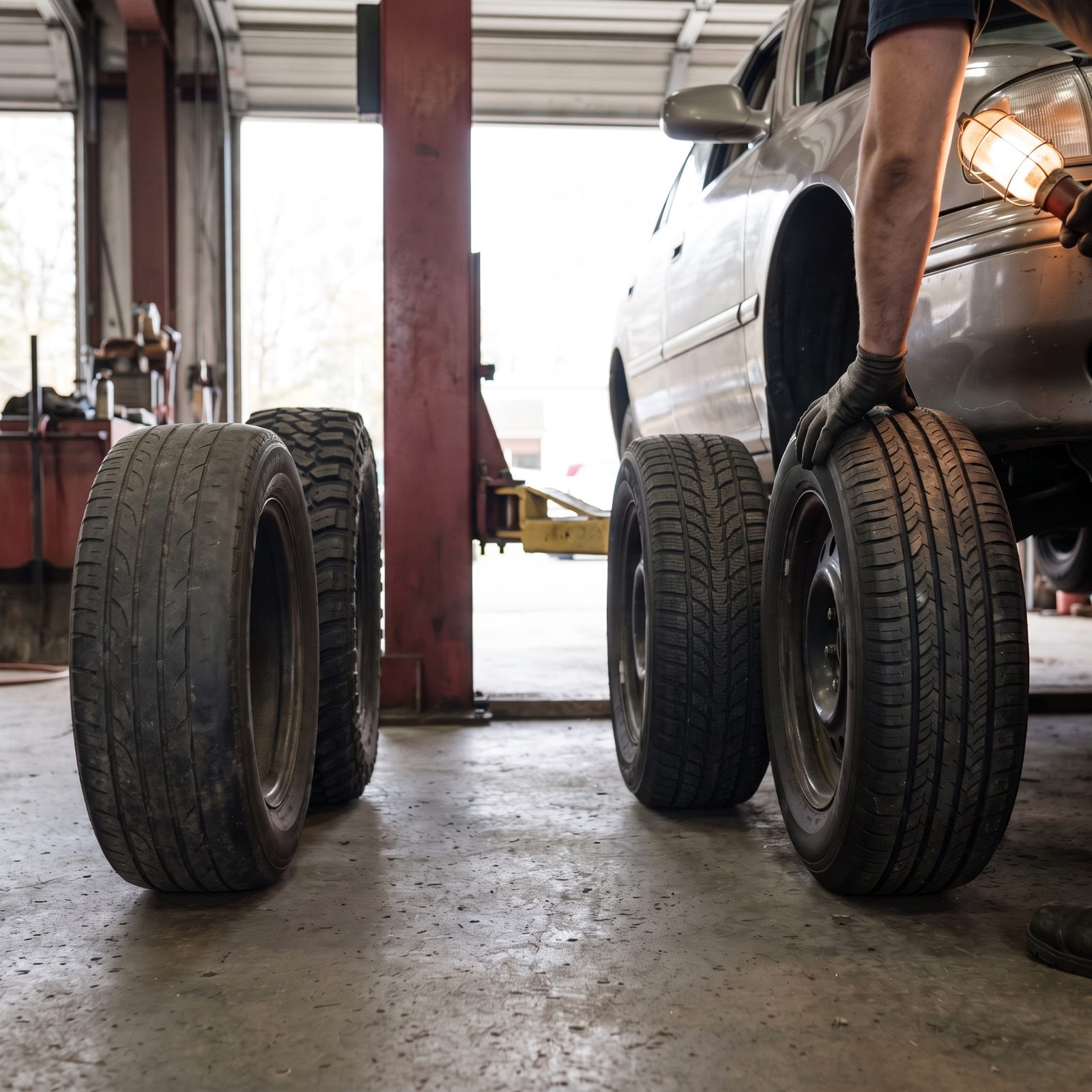 Four Mismatched Tires