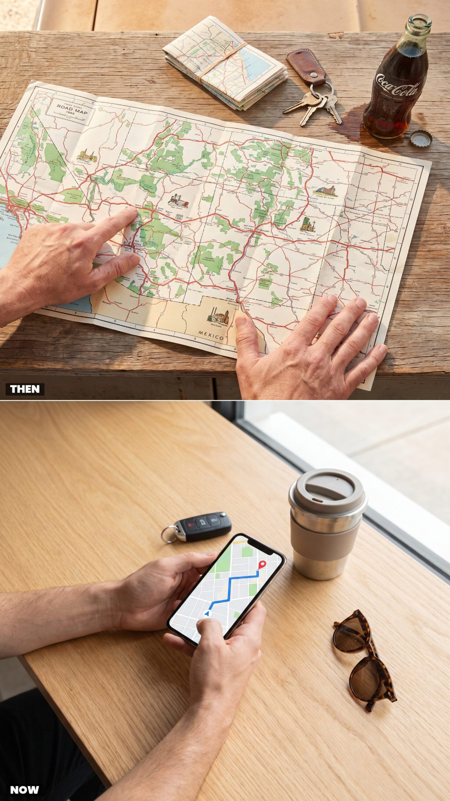Free Foldout Road Maps vs. Smartphone Navigation