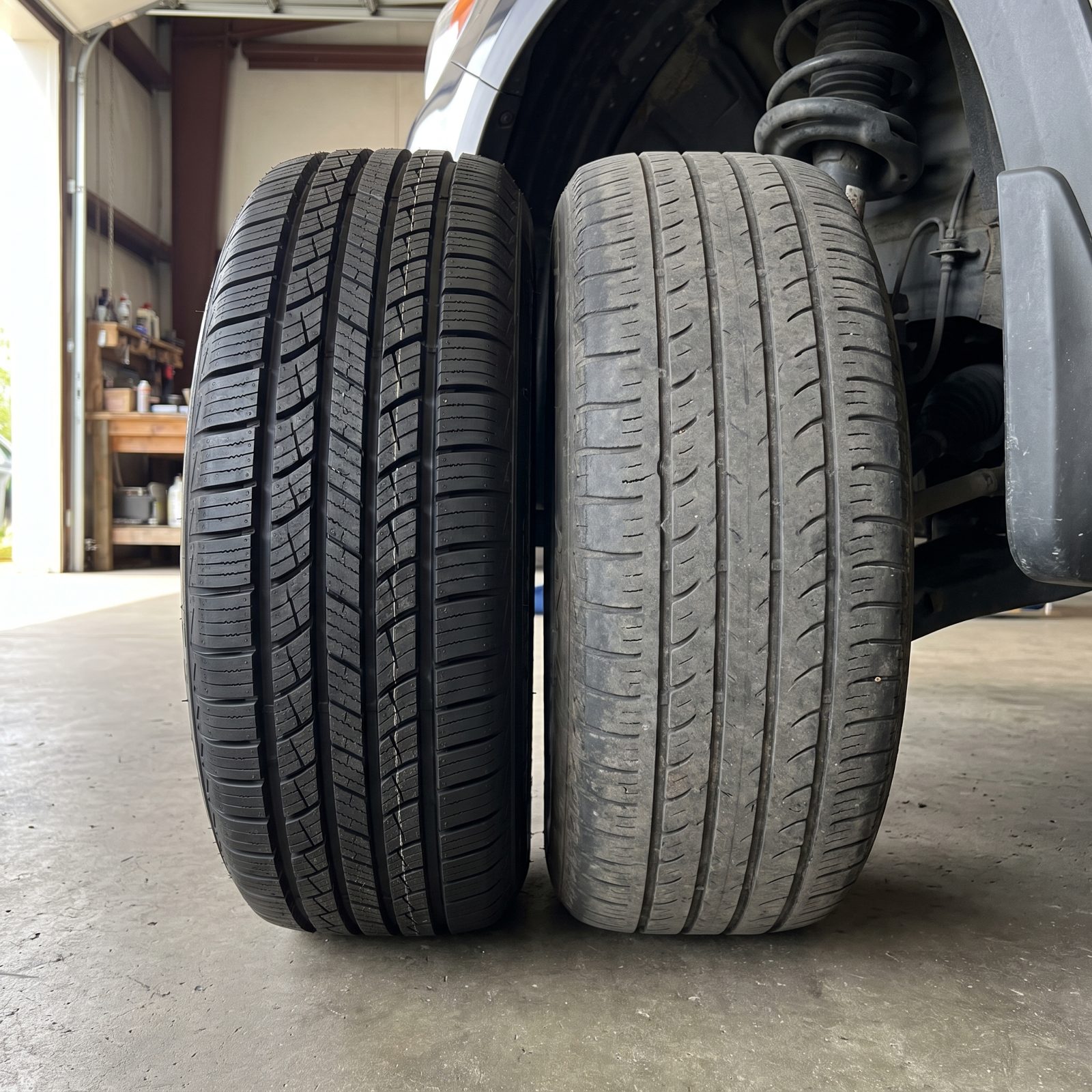 A Fresh Tire Among Three Worn Ones Matters on All-Wheel-Drive Cars