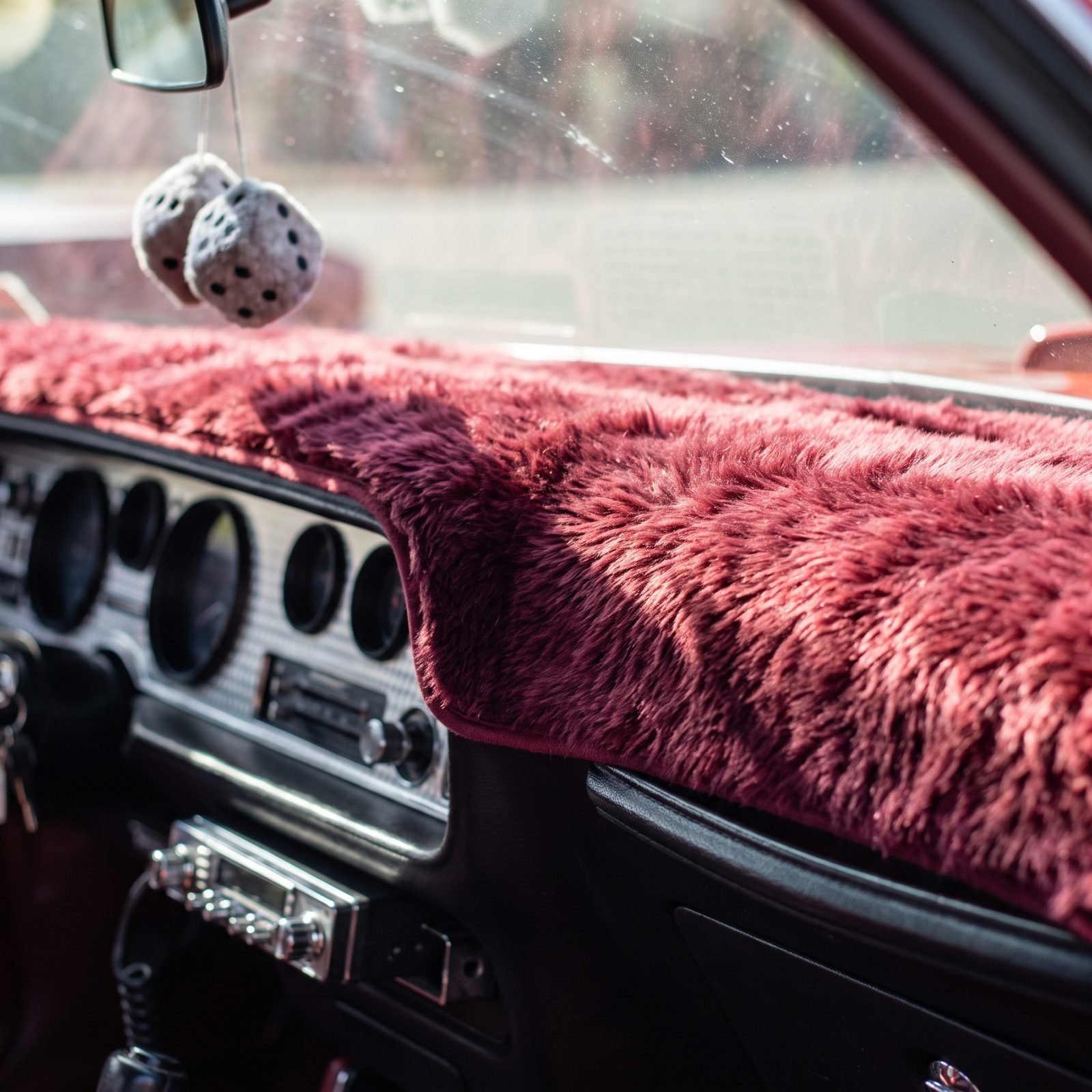 Fur-Covered Dashboard Pads