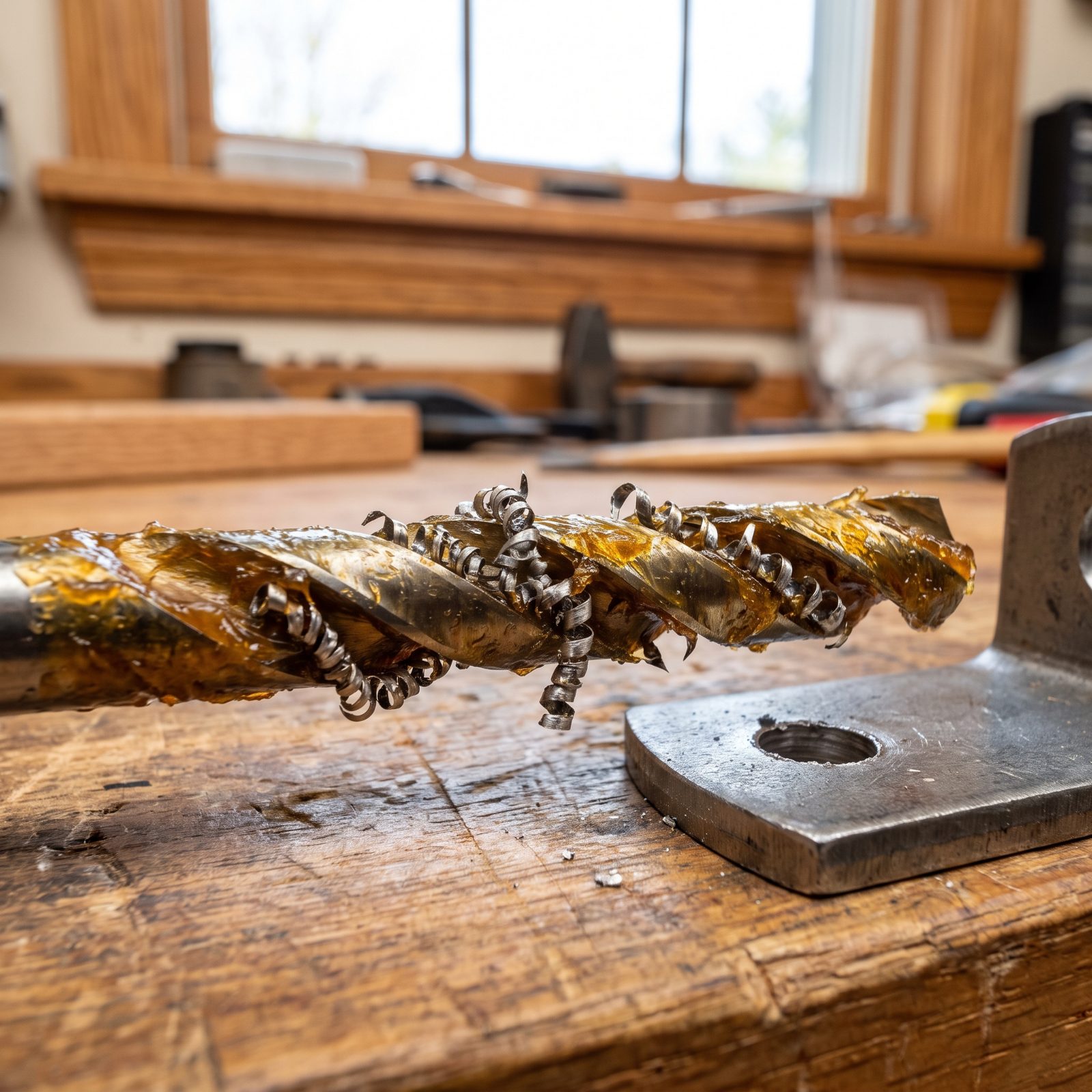 Grease the Drill Bit to Trap the Shavings It Makes