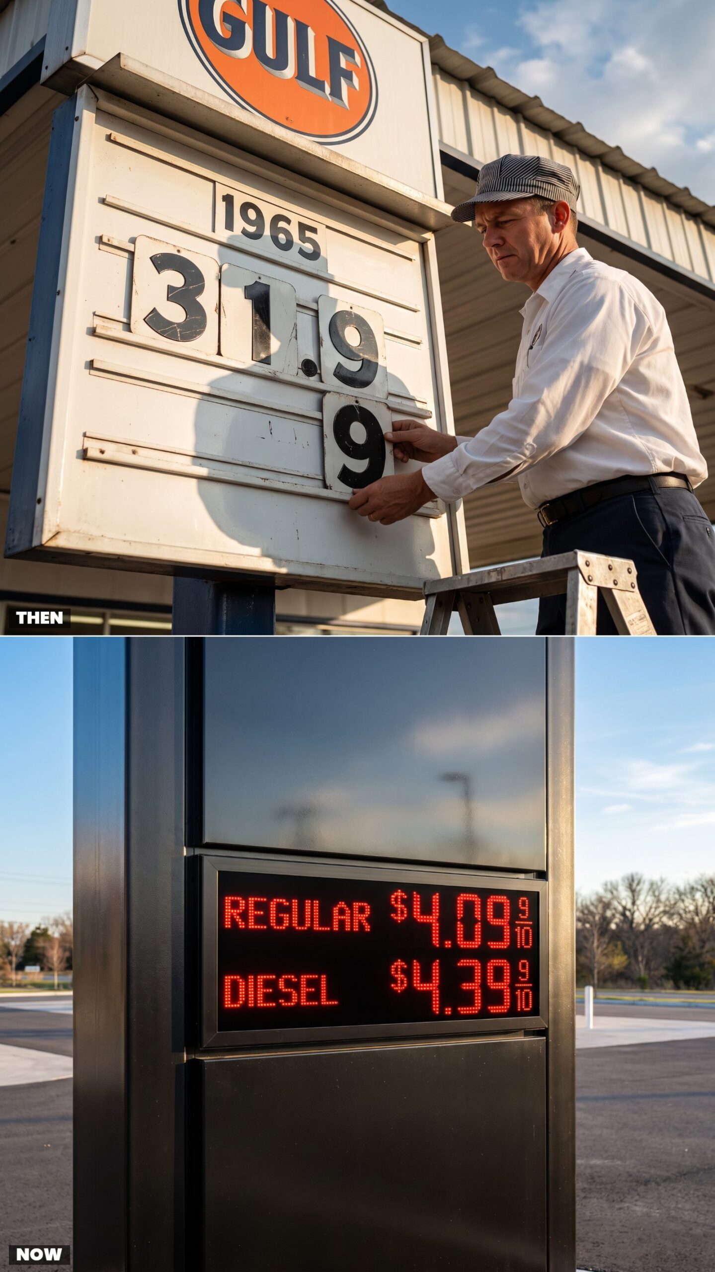 Hand-Changed Fuel Price Boards vs. LED Price Displays