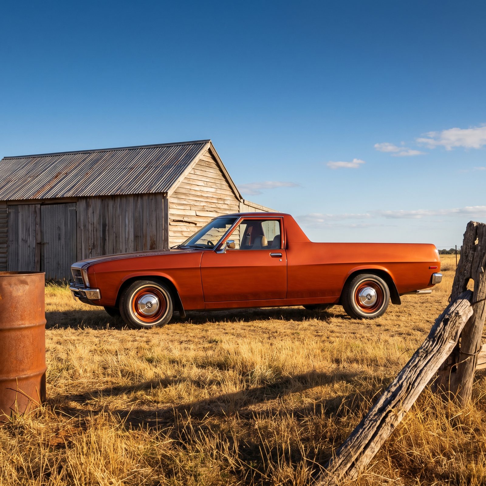 Holden HQ Ute, Muscular Curves at Passenger-Car Height