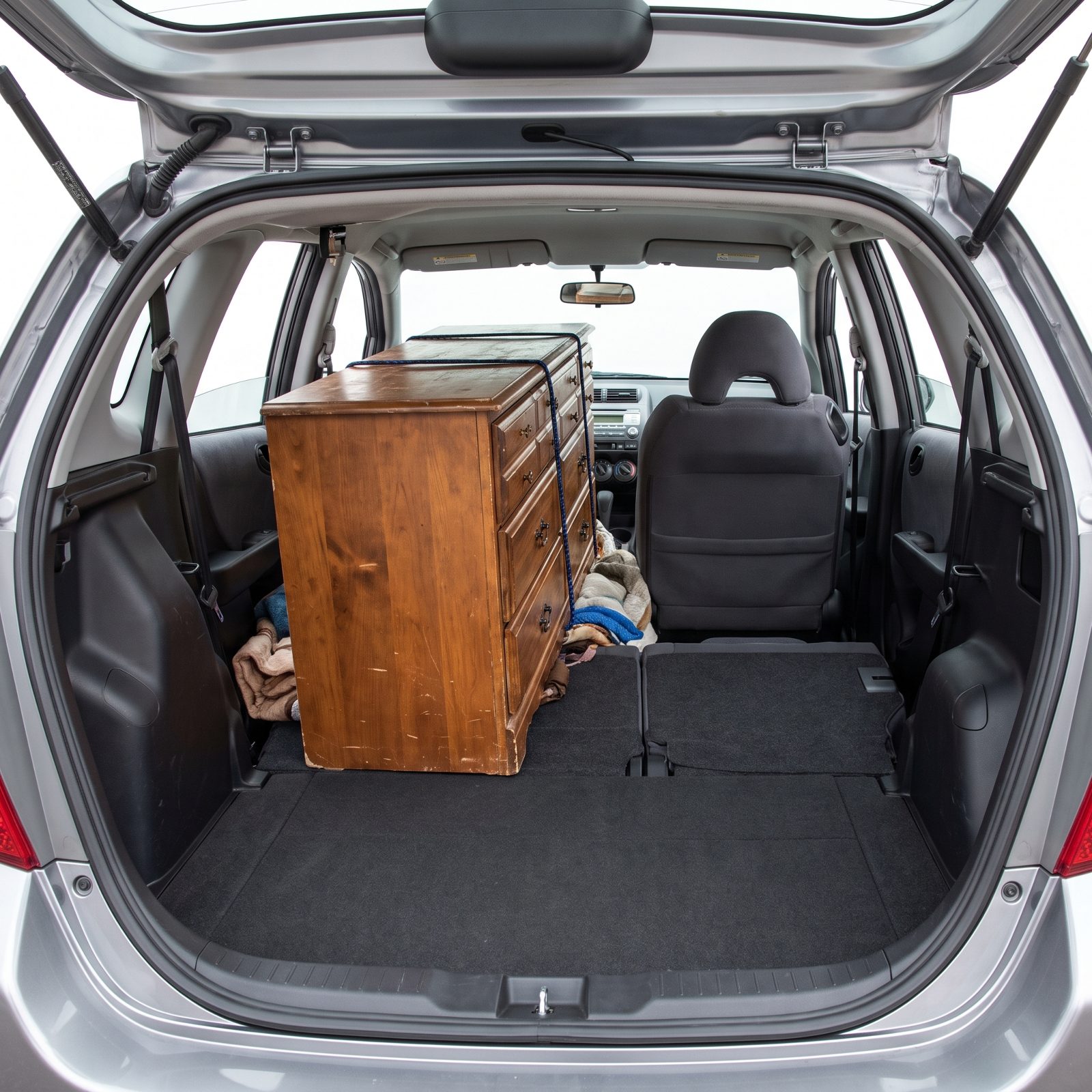Honda Fit Sport: The Magic Seat Release That Swallows a Dresser