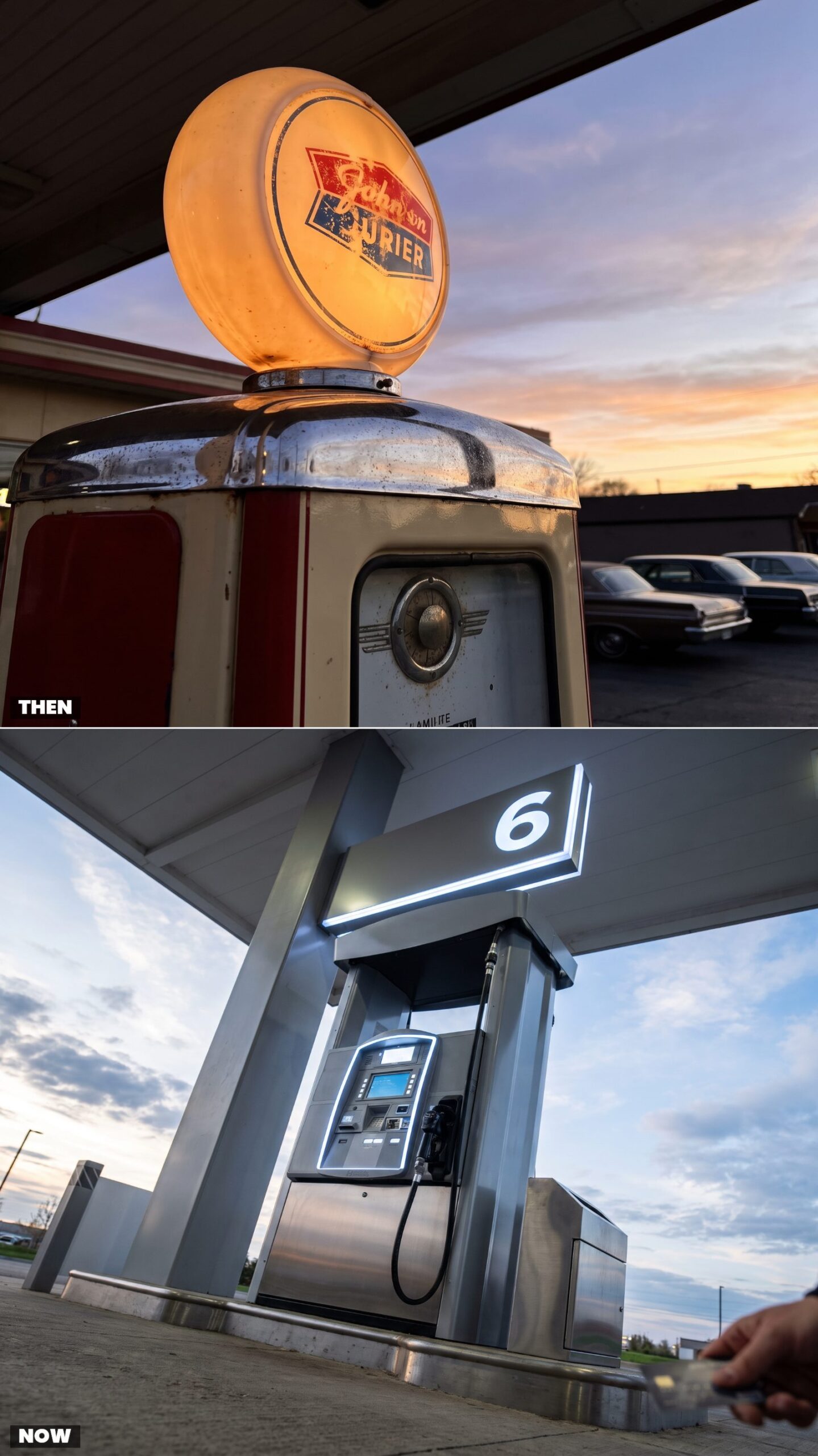 Illuminated Gas-Pump Globes vs. Canopy-Mounted Pump Numbers