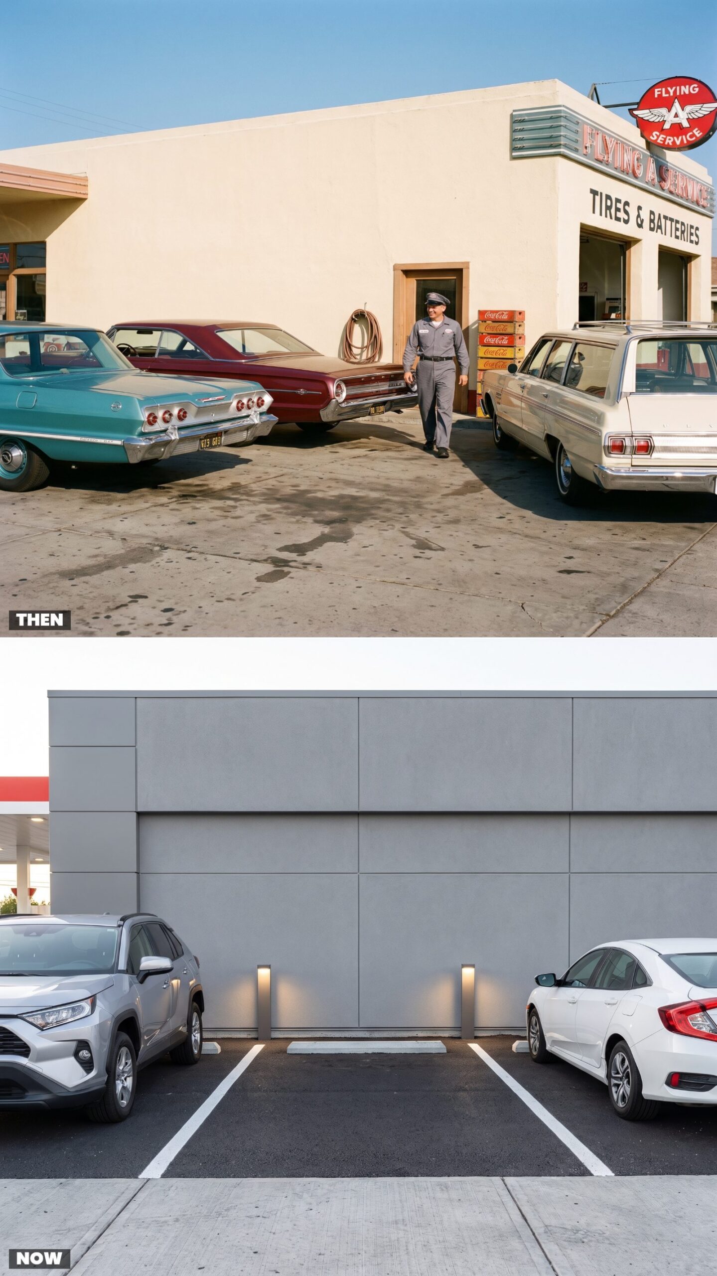 Informal Parking Along the Building vs. Striped Parking Stalls