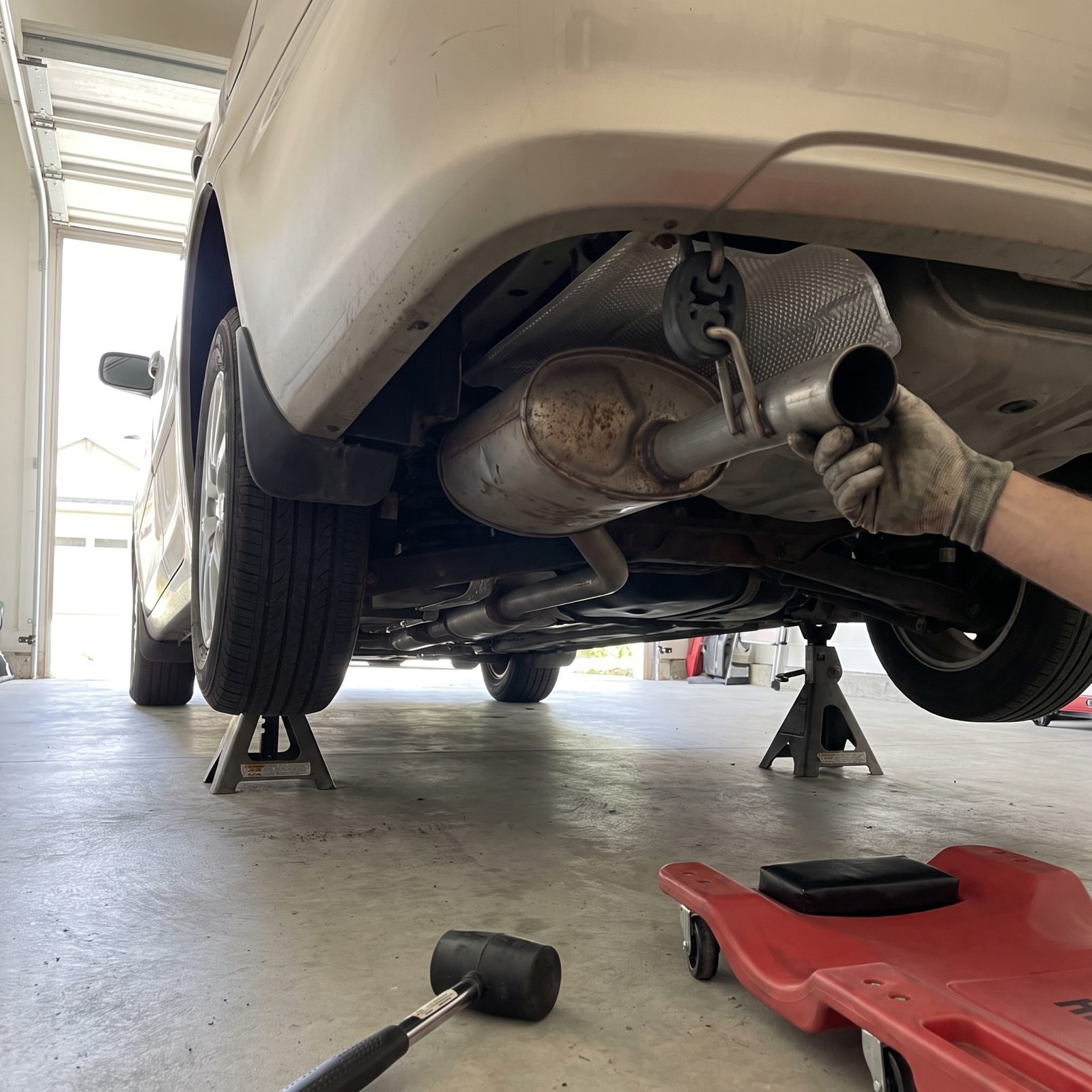 Inspect the Exhaust for Leaks, Broken Hangers, and Loose Heat Shields