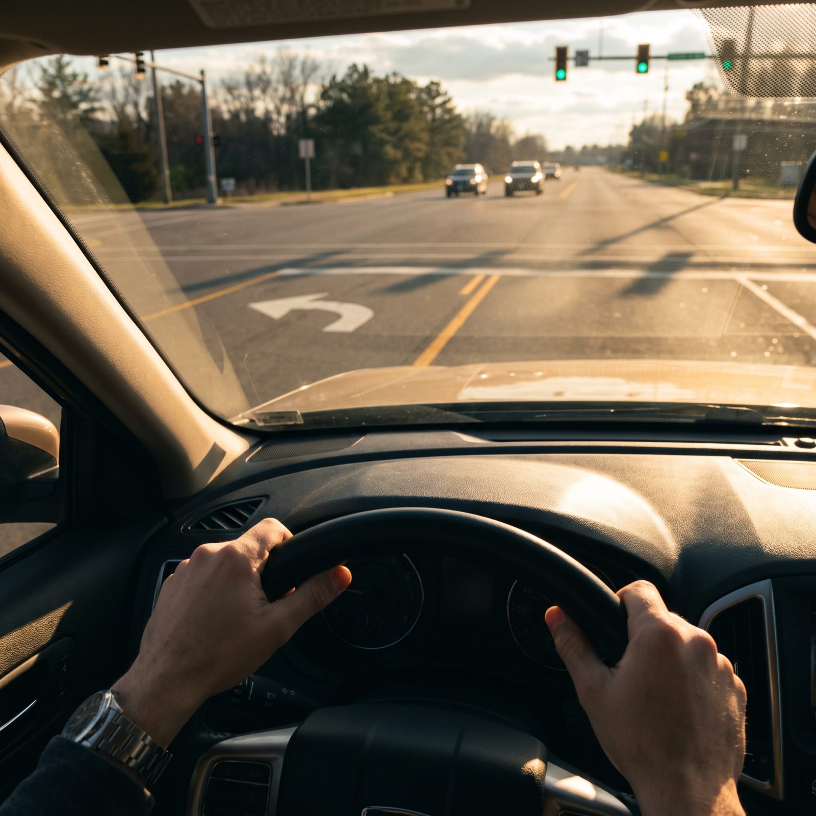 Keep the Wheels Straight While Waiting to Turn Left