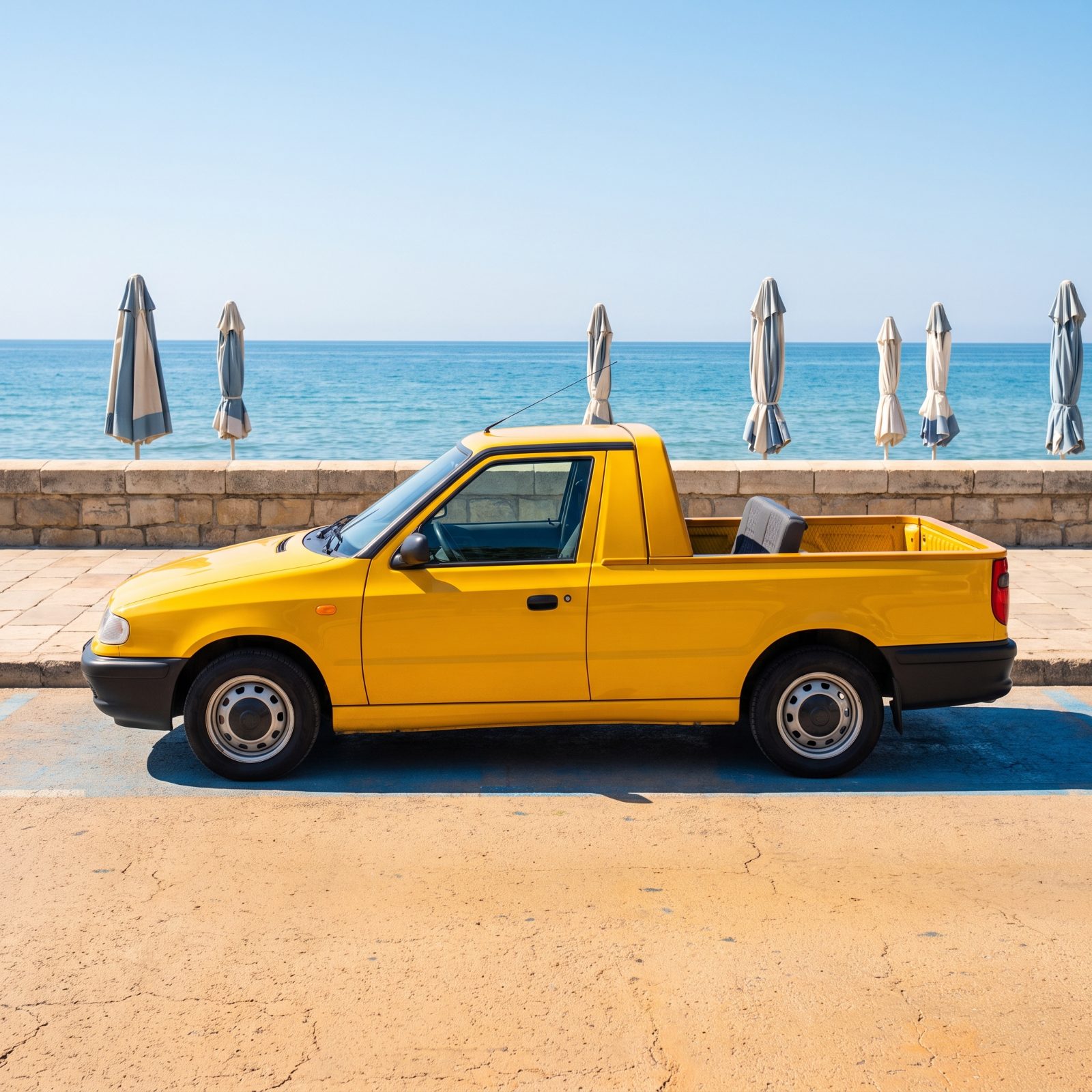 Škoda Felicia Fun, The Bright Yellow Sliding-Cab Pickup