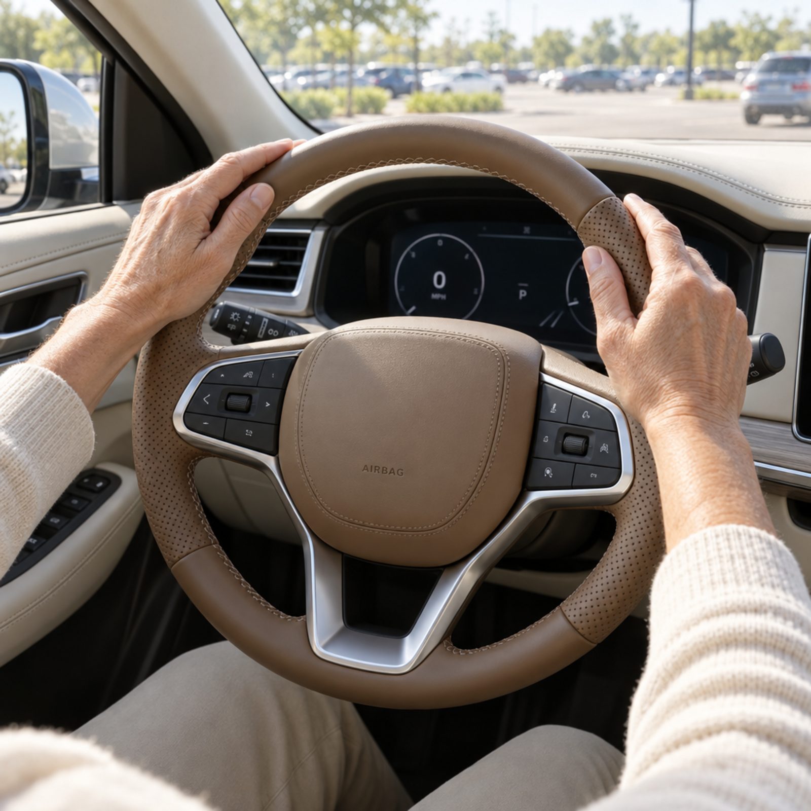 Light Steering at Parking-Lot Speeds That Spares Your Shoulders