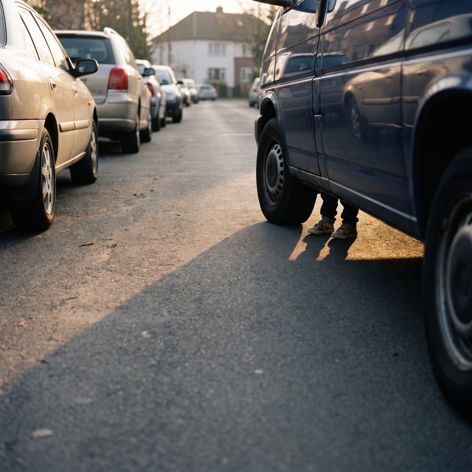 Look Beneath Parked Vehicles for Feet and Paws