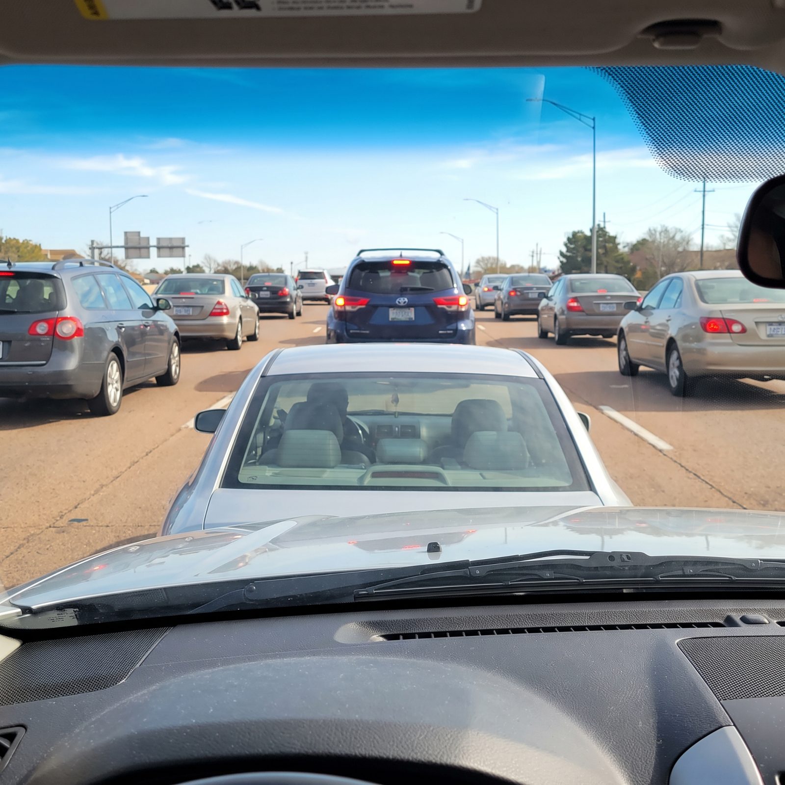 Look Through Vehicle Windows When Traffic Permits