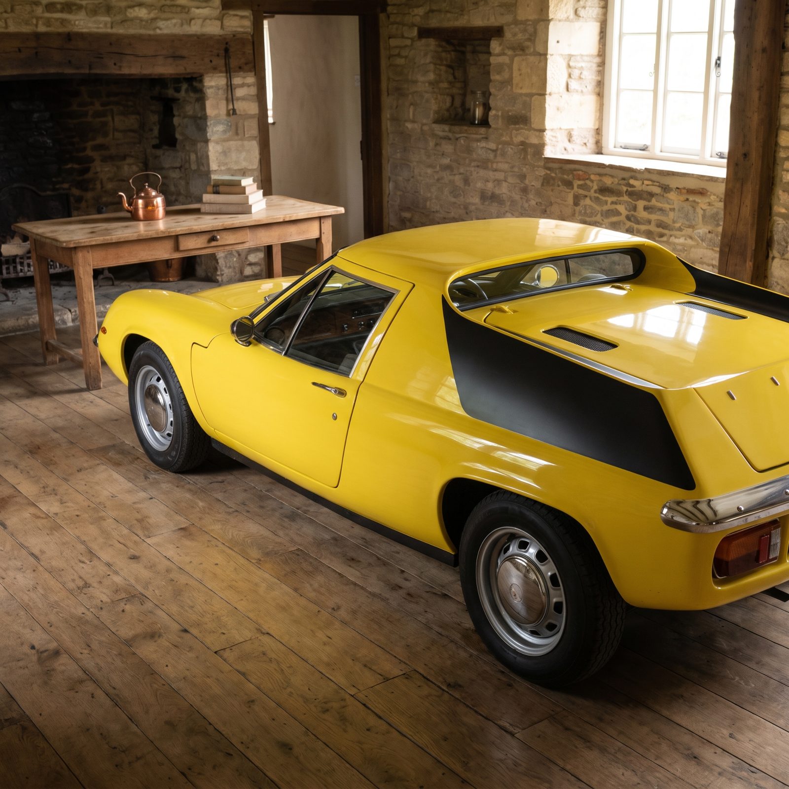 Lotus Europa, Mid-Engine Proportions at Waist Height