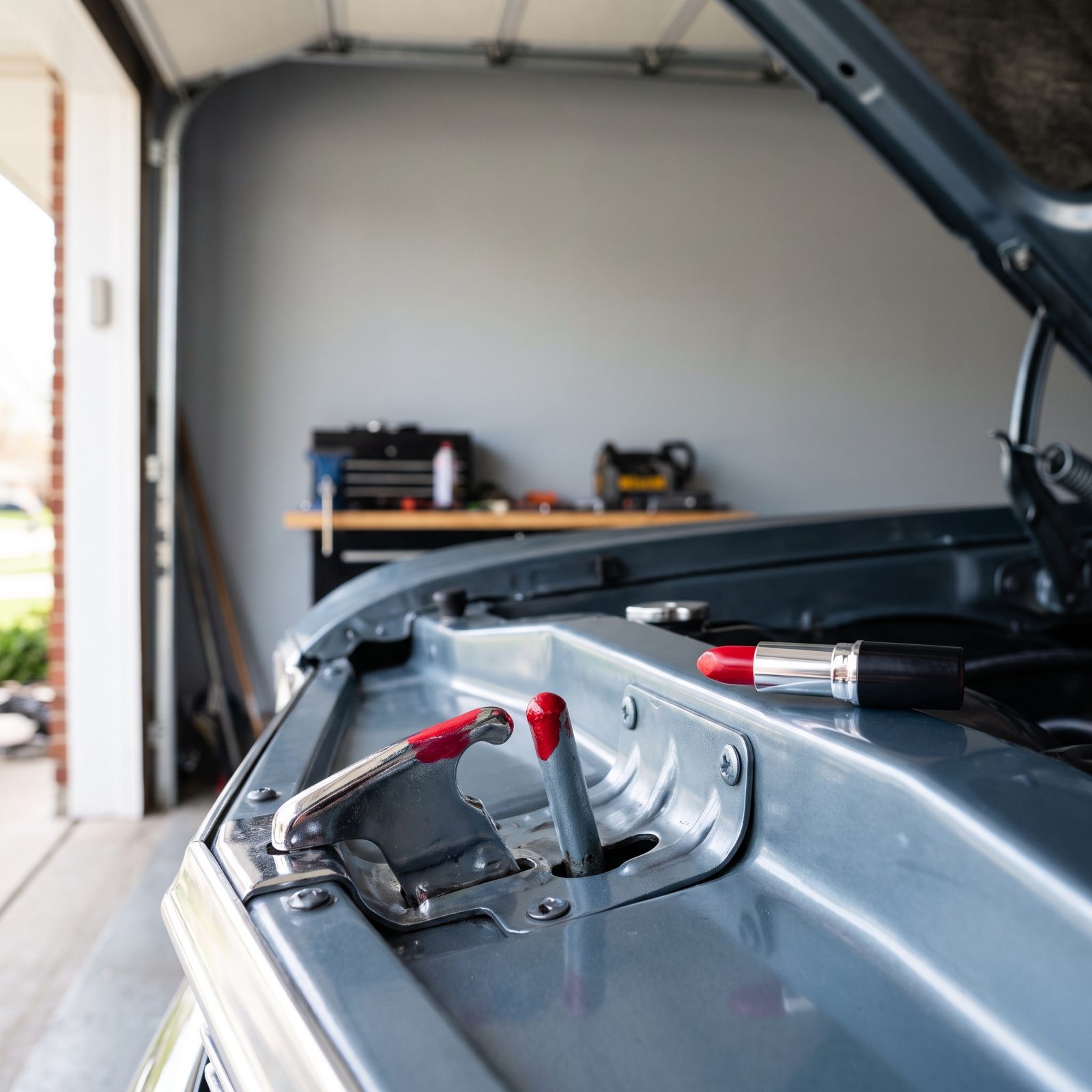 Mark a Misaligned Hood Latch With Lipstick