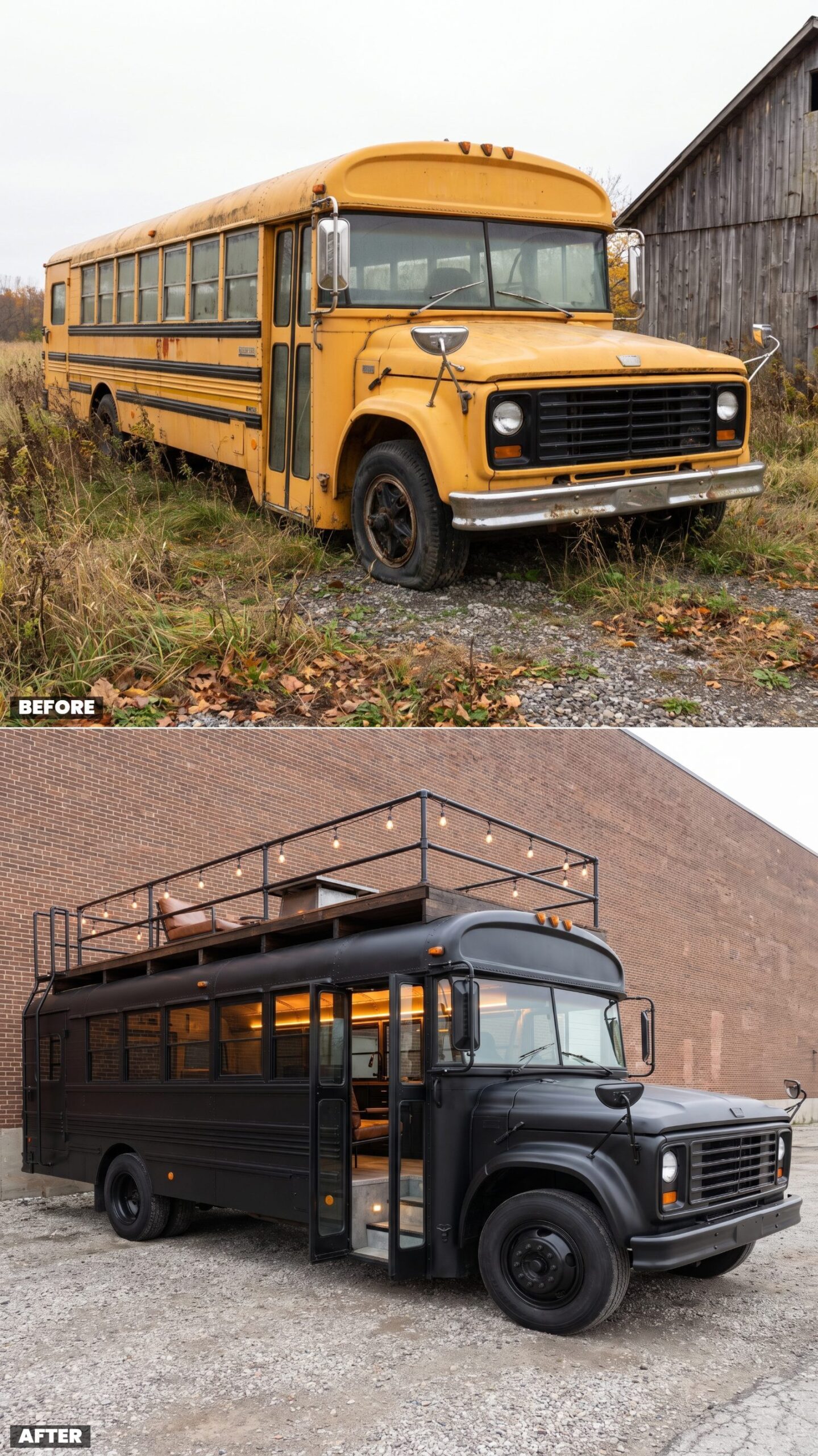 Matte Black Industrial Loft on Wheels