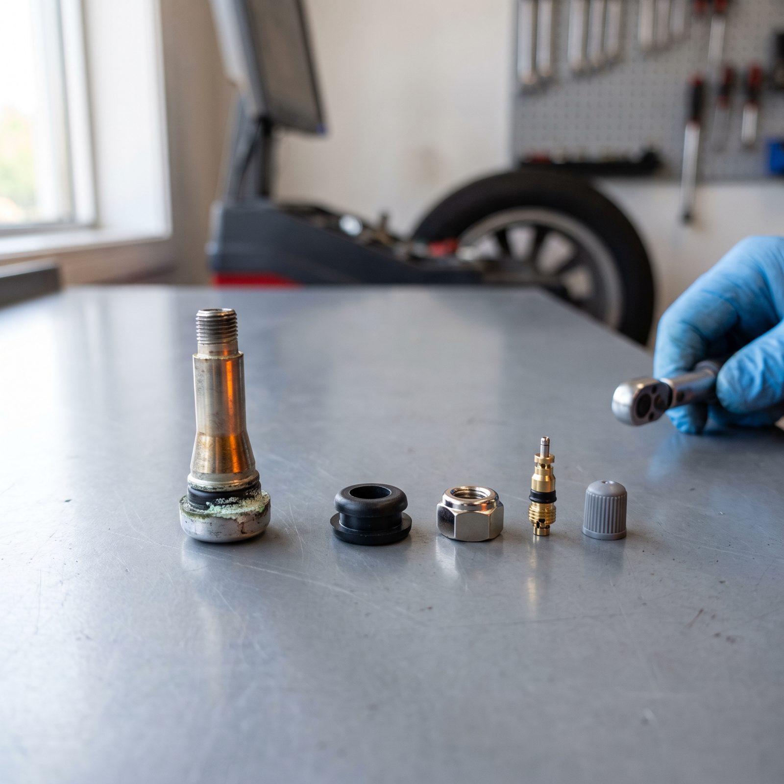 Metal TPMS Stems May Need Service Kits, Not New Sensors