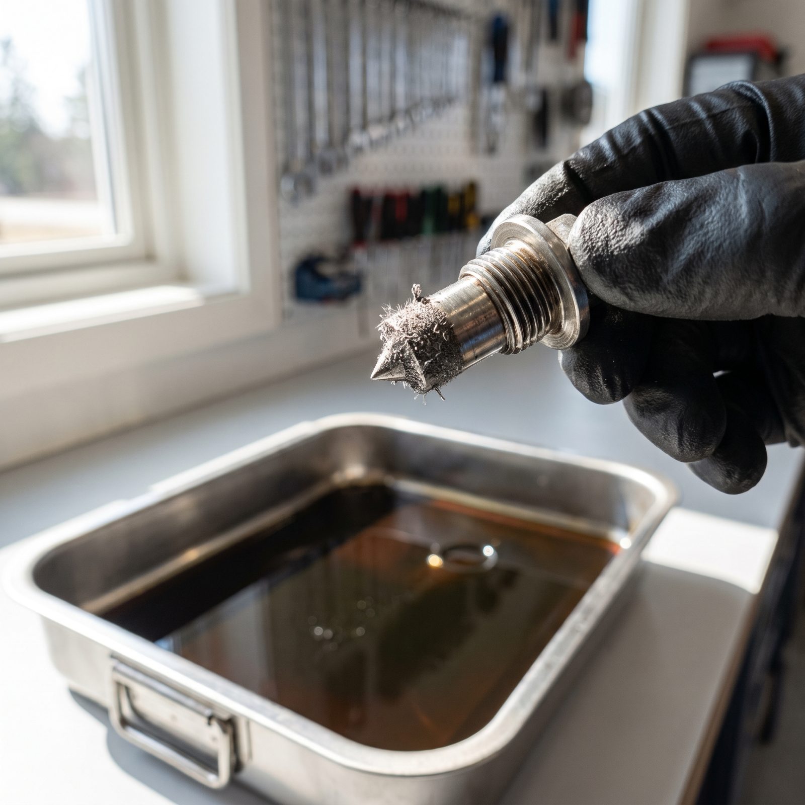 Metallic Glitter in the Oil Signals Internal Engine Wear