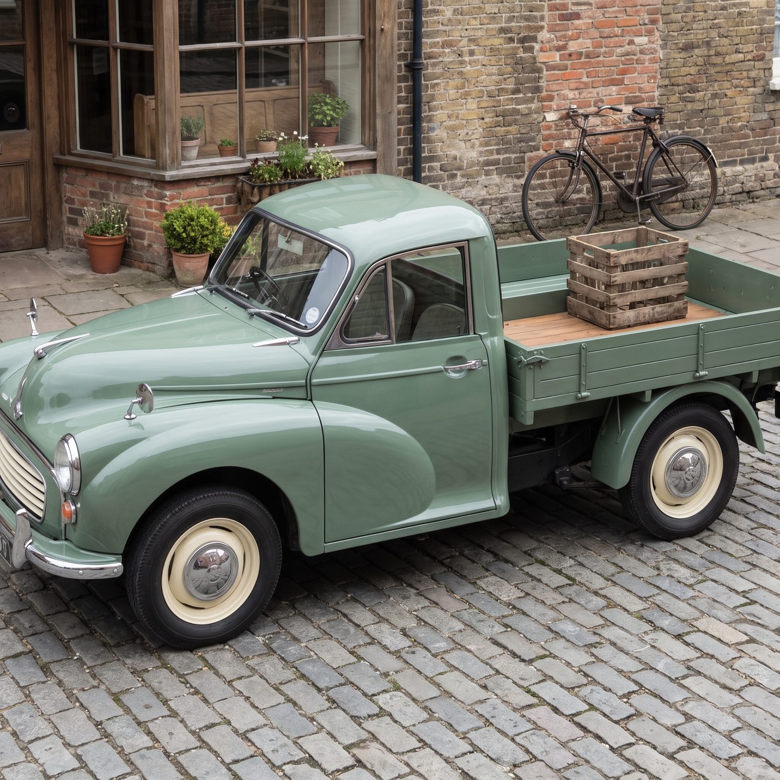 Morris Minor Pickup, Friendly Curves and Tiny Commercial Wheels