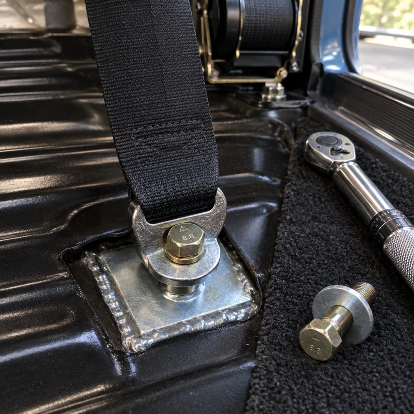 Mounting Seat Belts to Weak Sheet Metal