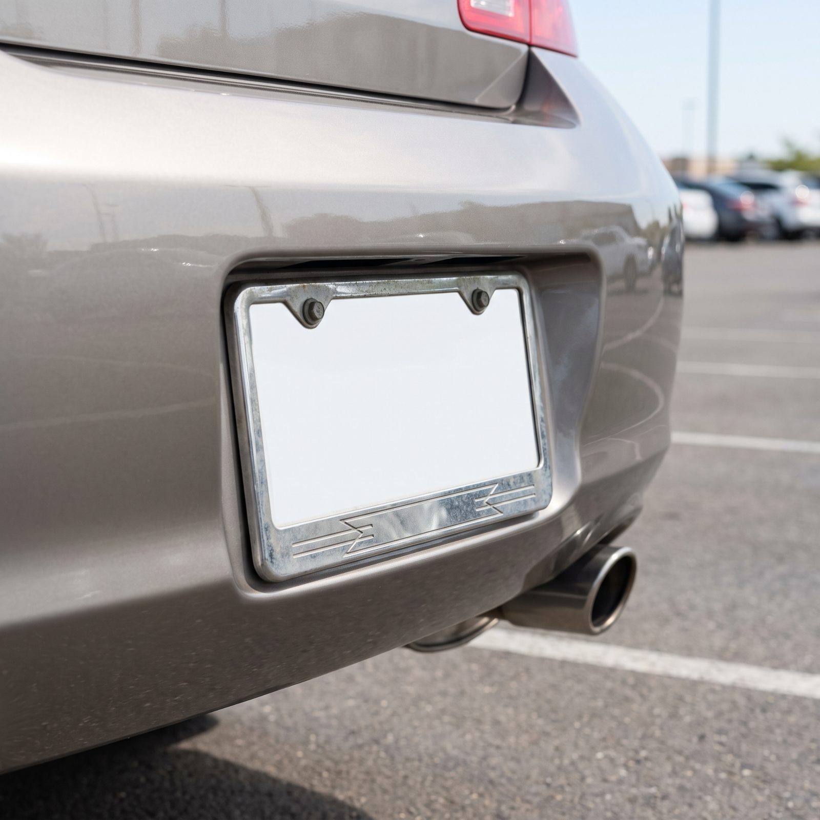 The Original Dealer License-Plate Frame Still Bolted On