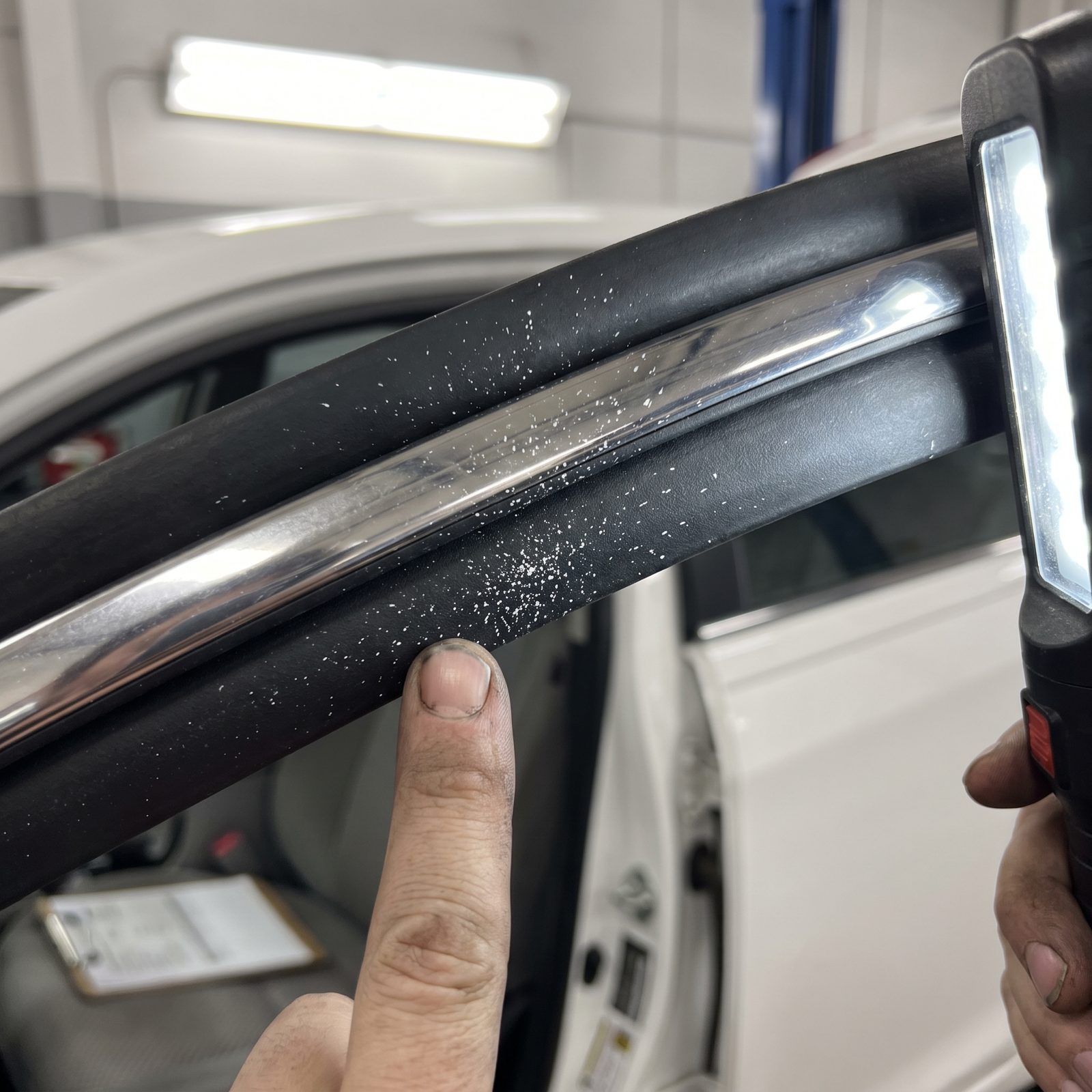 Overspray on Rubber Seals and Trim