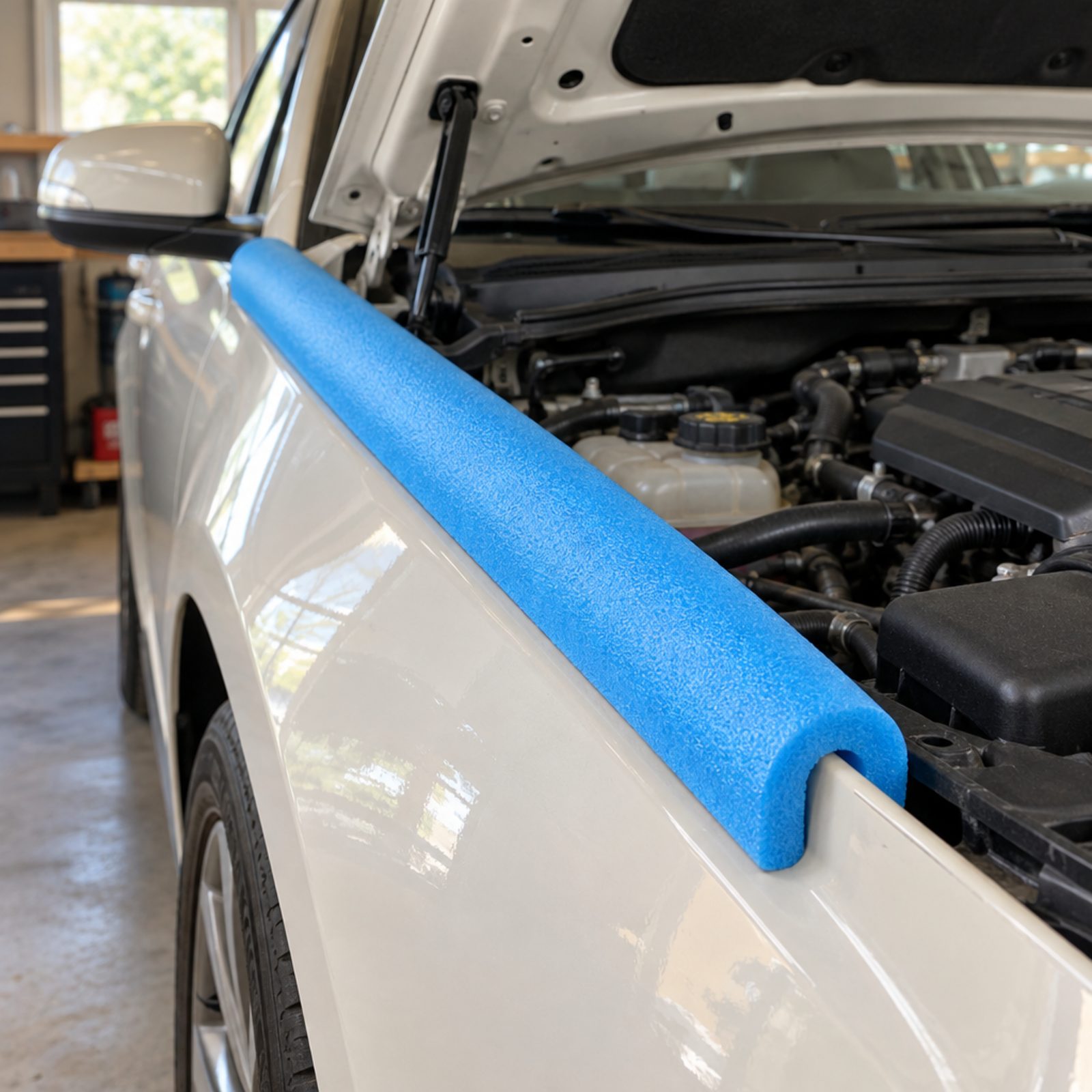 Pad Sharp Fender Edges With Split Pool Noodles