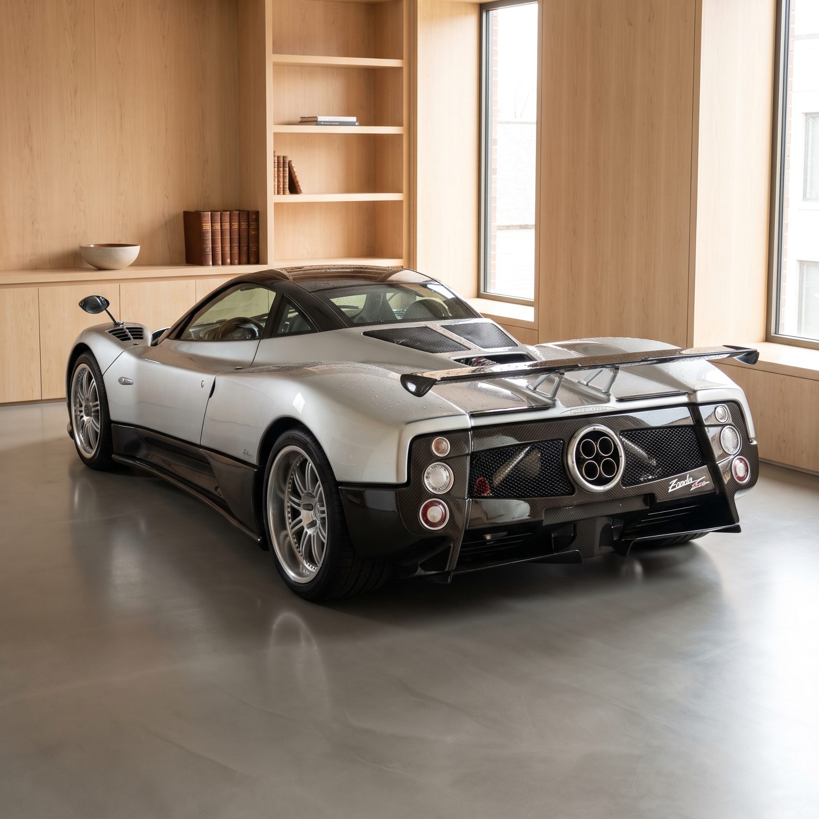 Pagani Zonda, A Droplet Cabin With Four Exhausts at Its Center