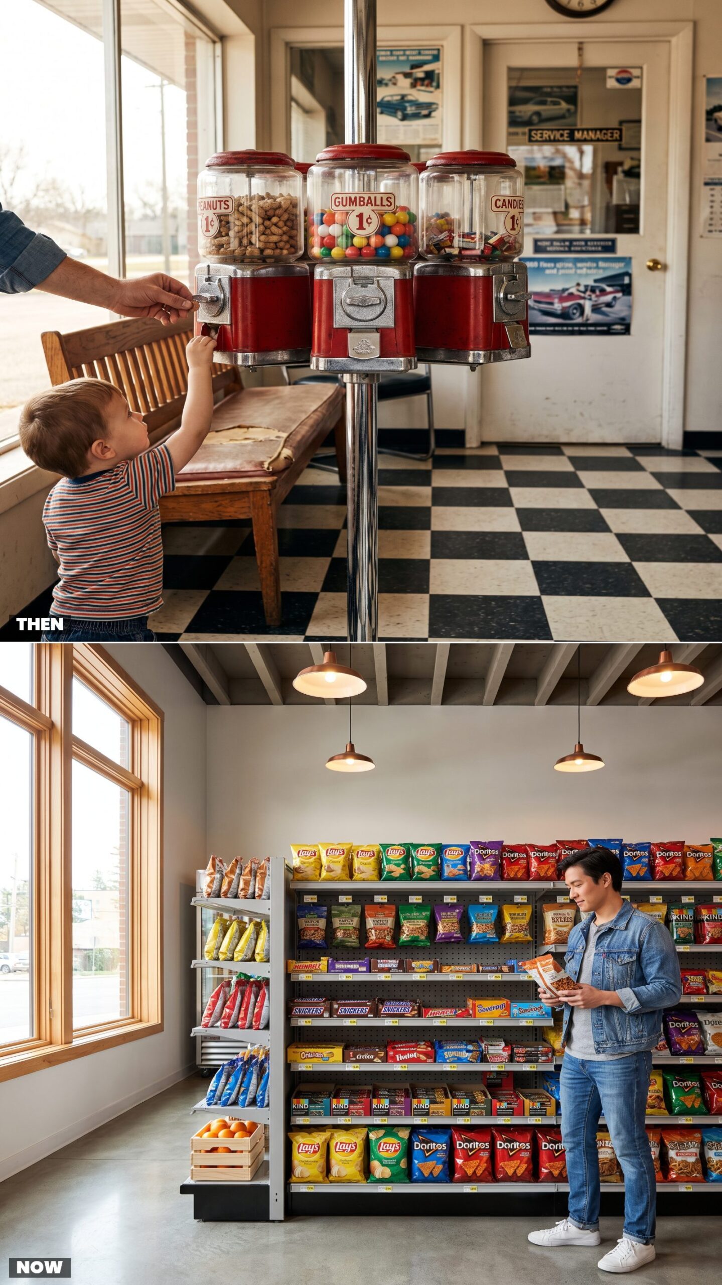 Peanut and Candy Machines vs. Full Convenience-Food Aisles