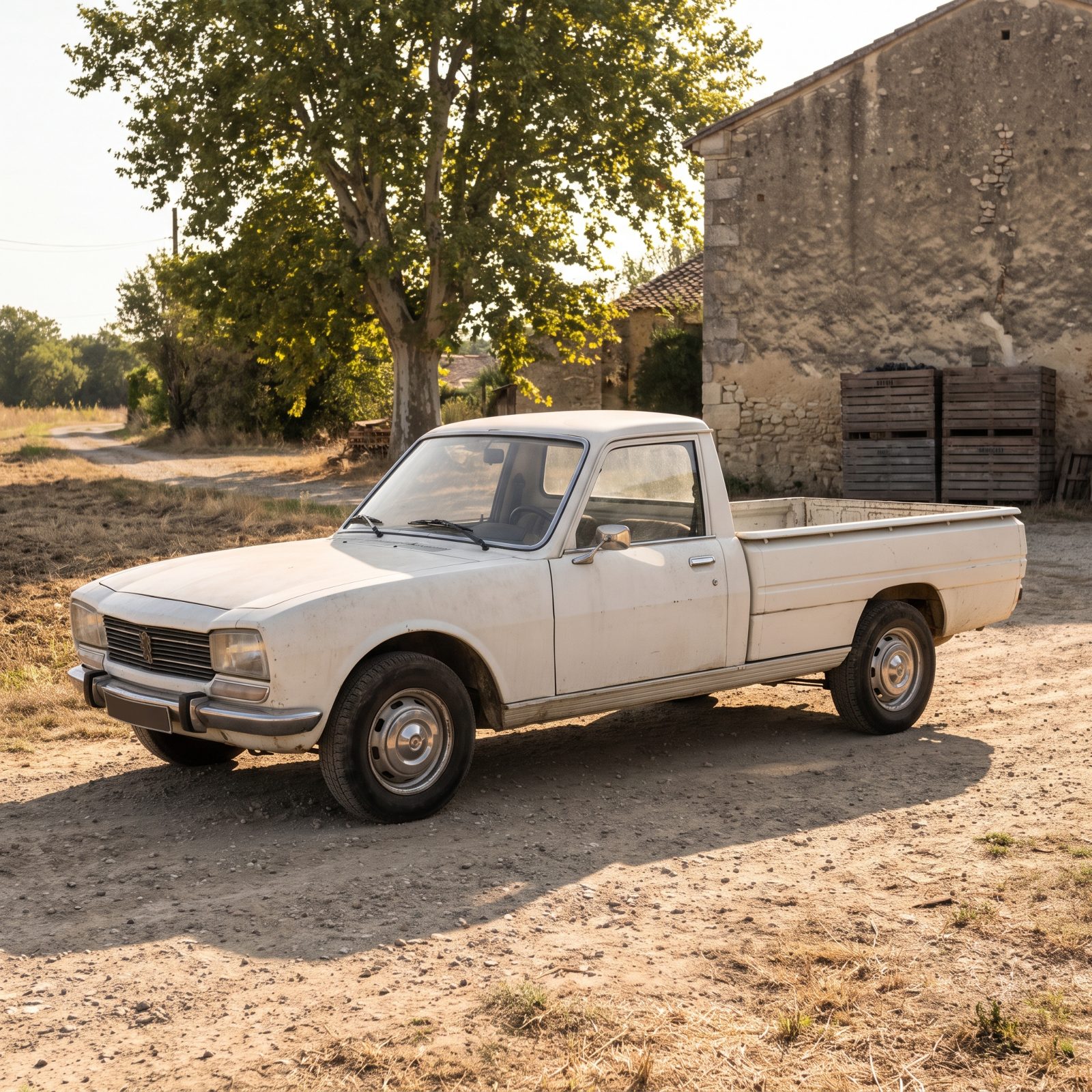 Peugeot 504 Pickup, Elegant Sedan Details on a Workhorse