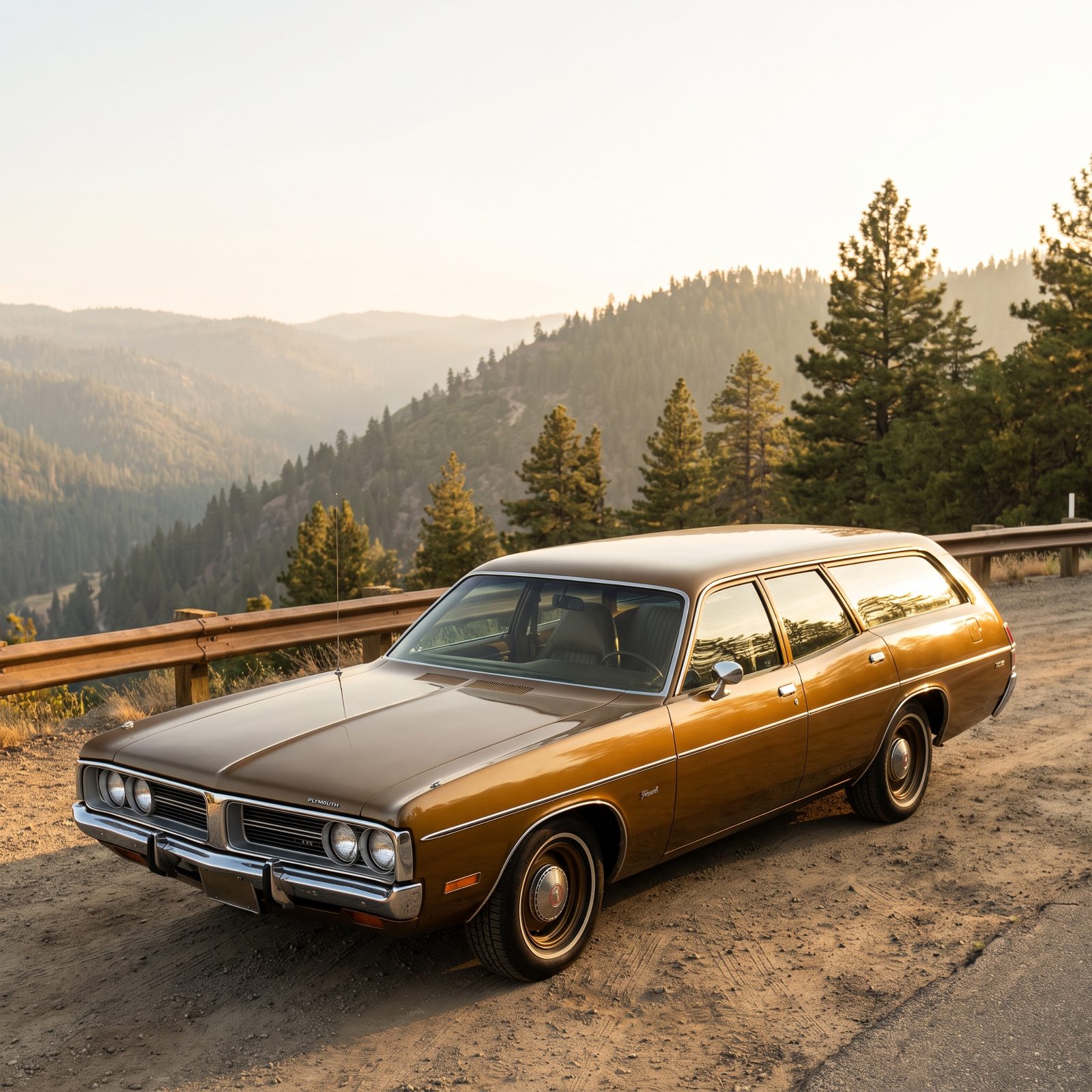 Plymouth Satellite Regent Wagon, A Muscle-Car Face on a Long Roof
