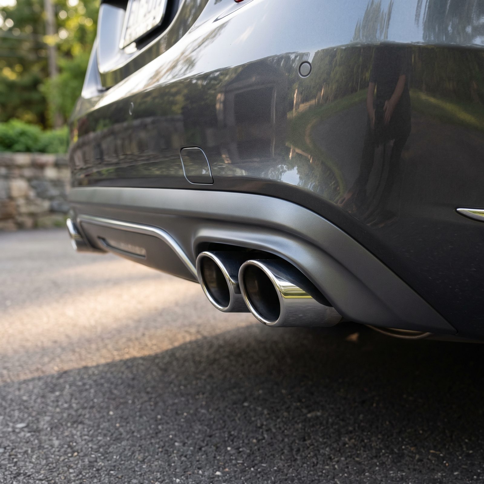 Polished Exhaust Tips Built Into the Bumper