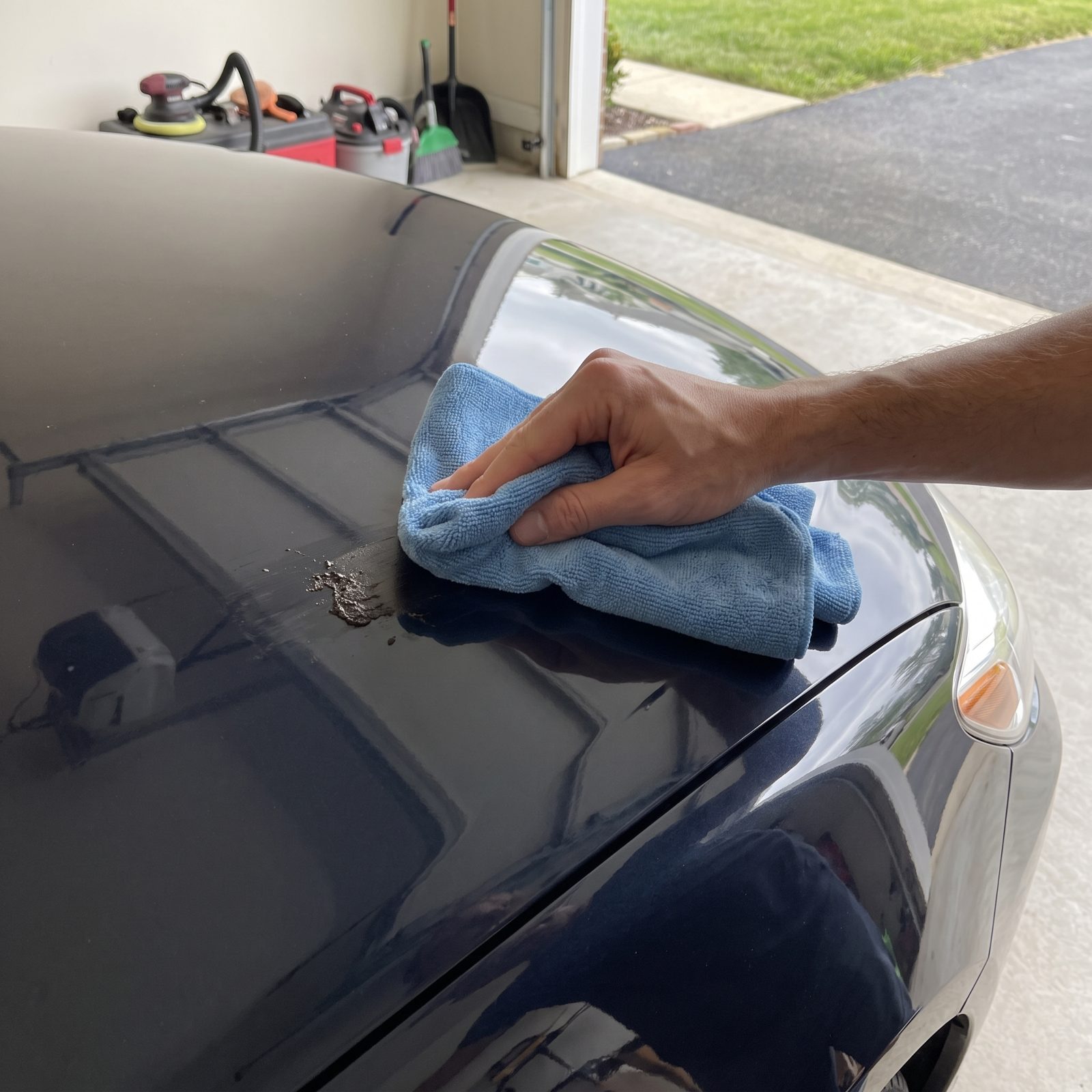 Pressing Down Hard to Remove Stubborn Dirt