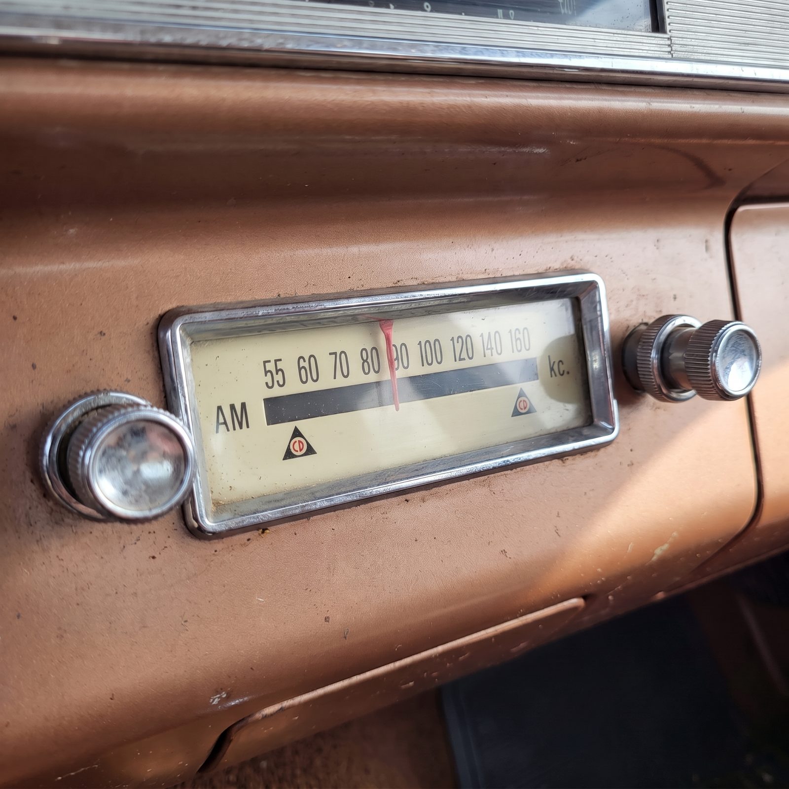 The Radio Dial Marked With Civil Defense Triangles