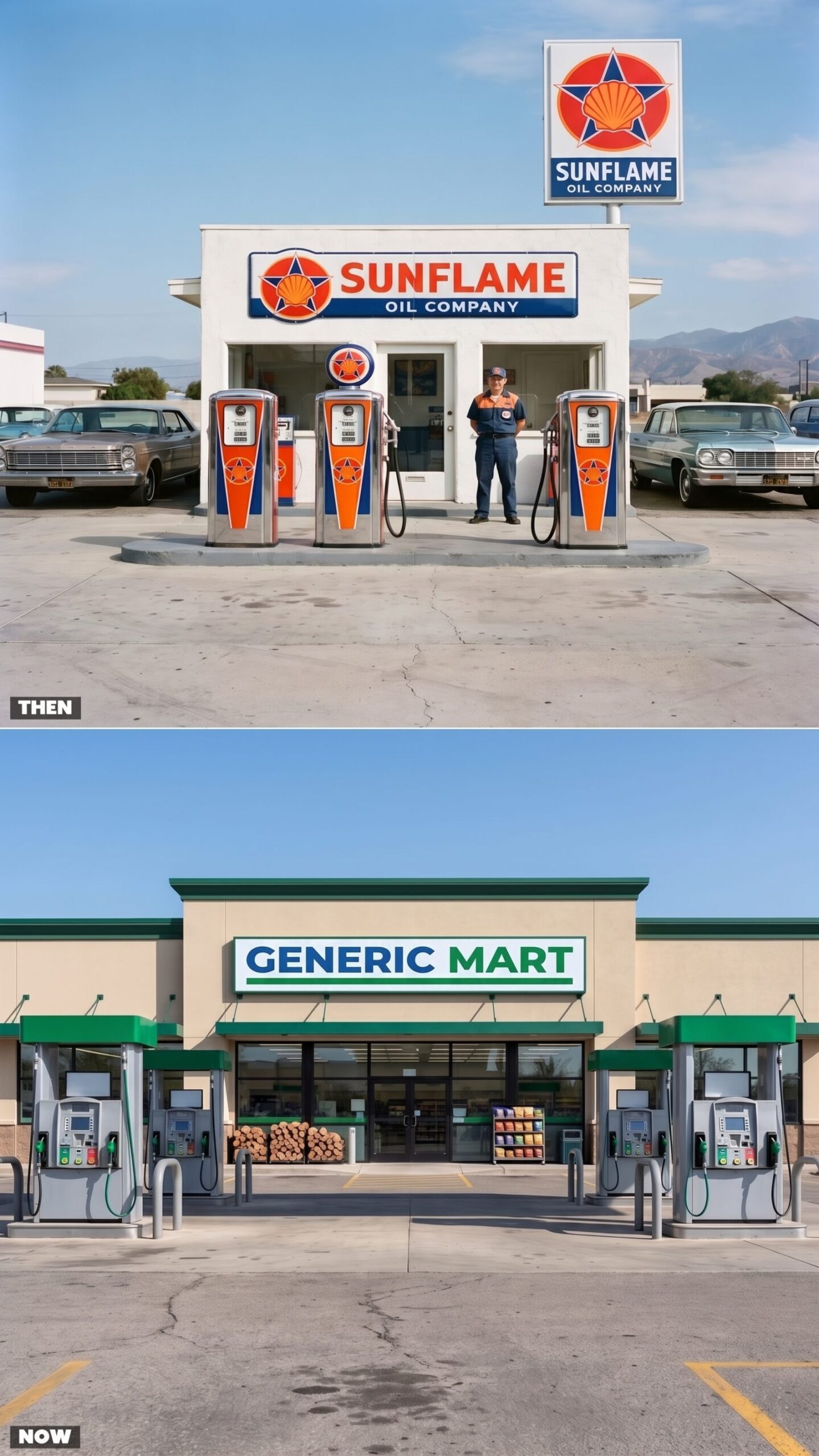 Regional Oil-Company Logos vs. Consolidated Convenience-Store Branding