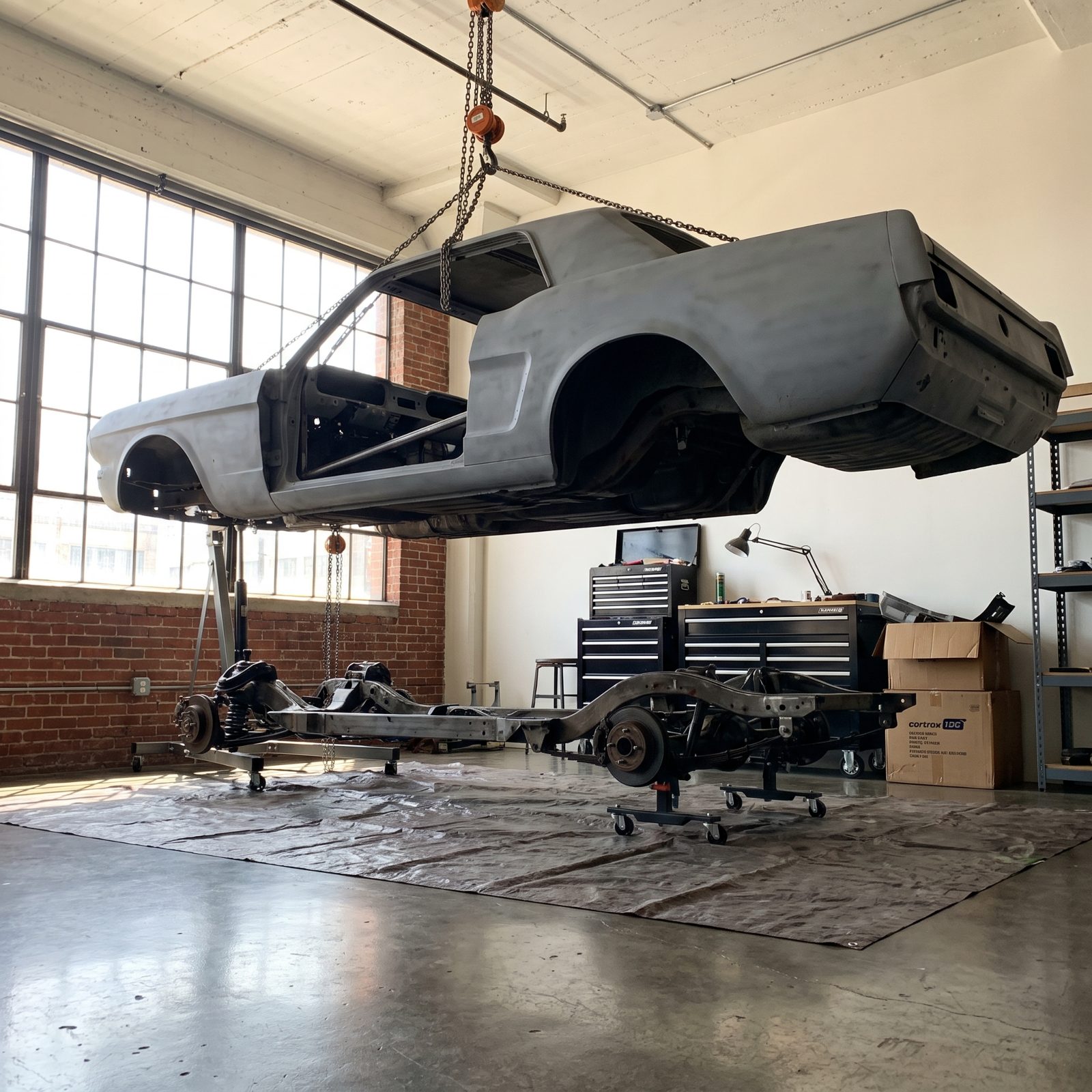 Removing the Body From the Frame Without Bracing the Shell
