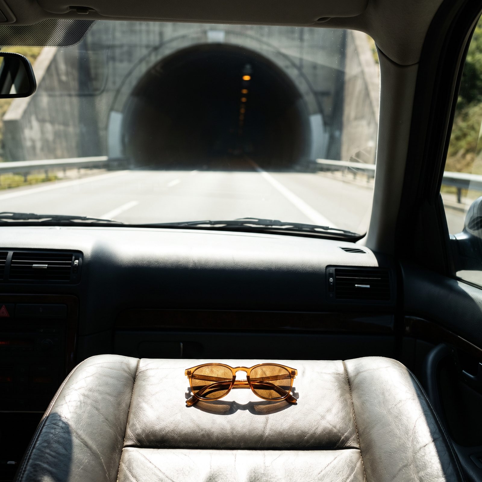 Removing Sunglasses Before Entering a Tunnel