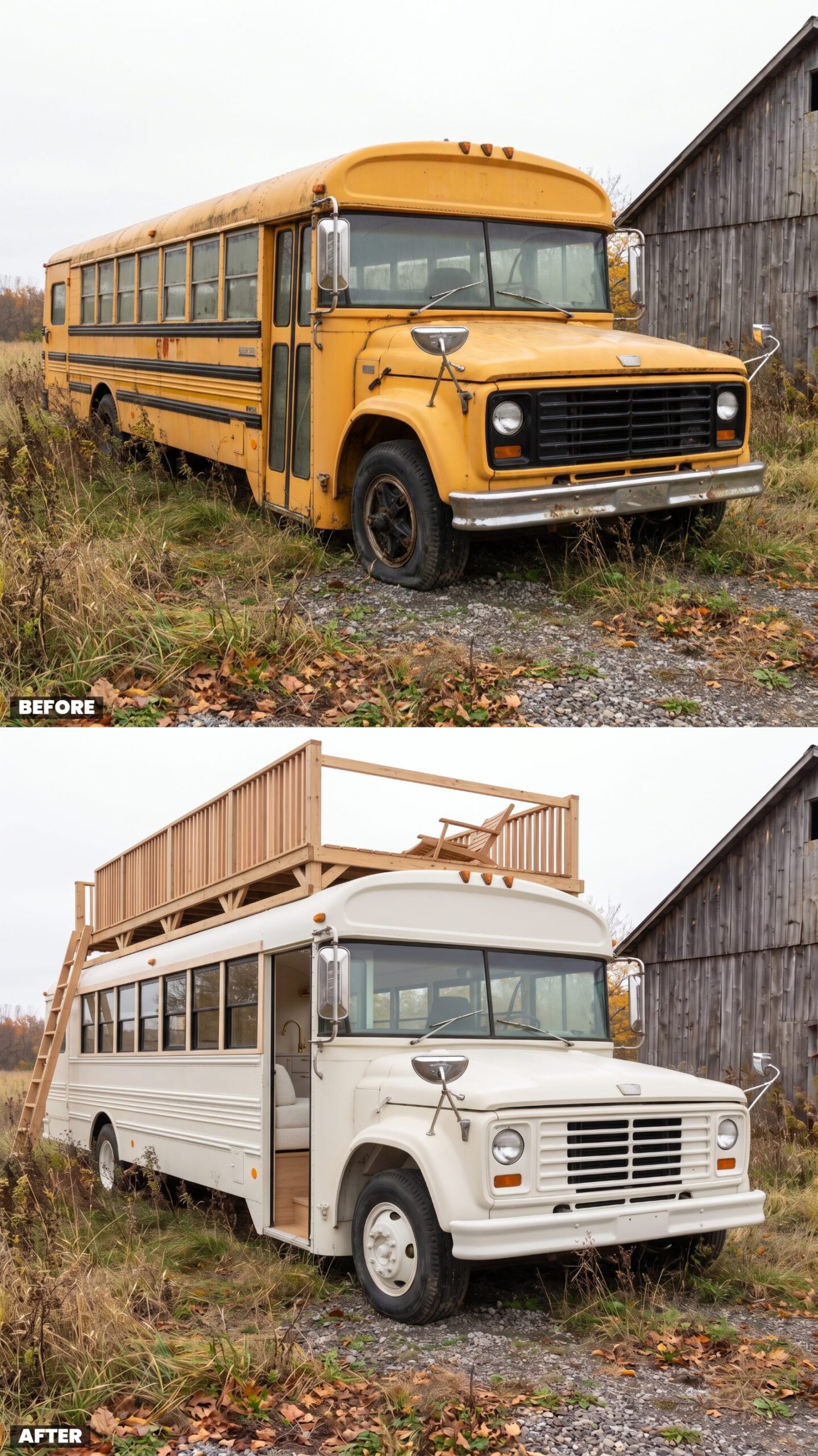 Scandinavian Loft on Wheels with a Cedar Sky-Deck