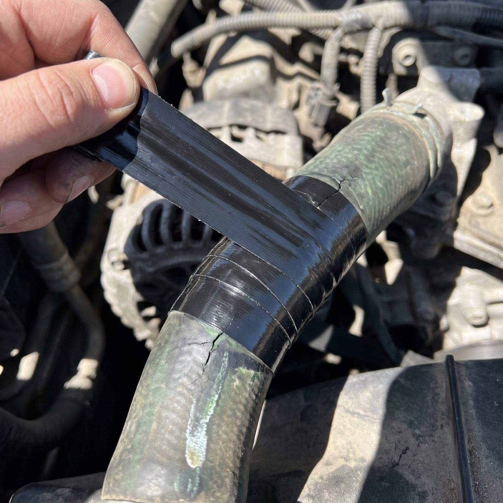 Self-Fusing Silicone Tape for Emergency Hose Repairs