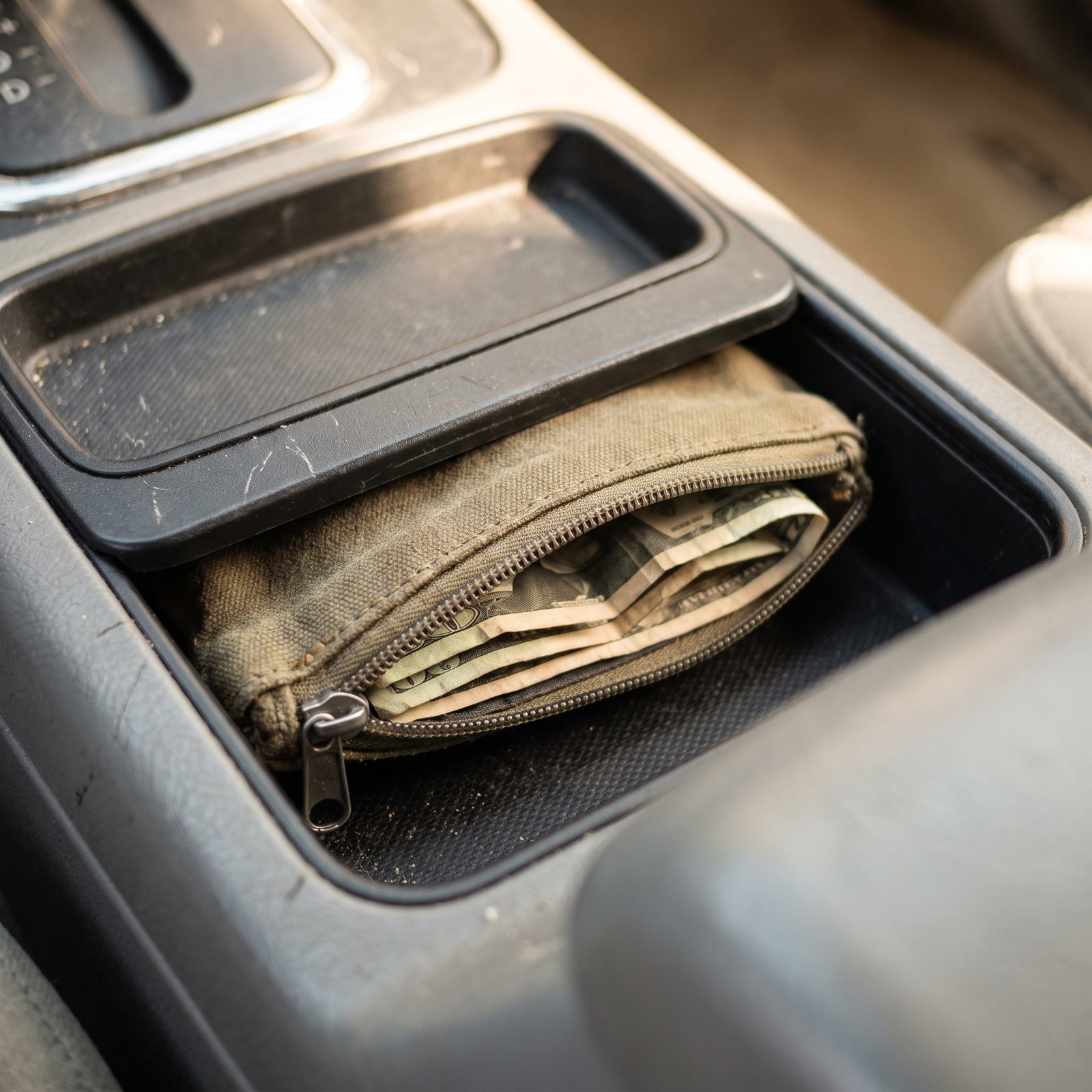 Small-Bill Emergency Cash Hidden in a Concealed Pouch