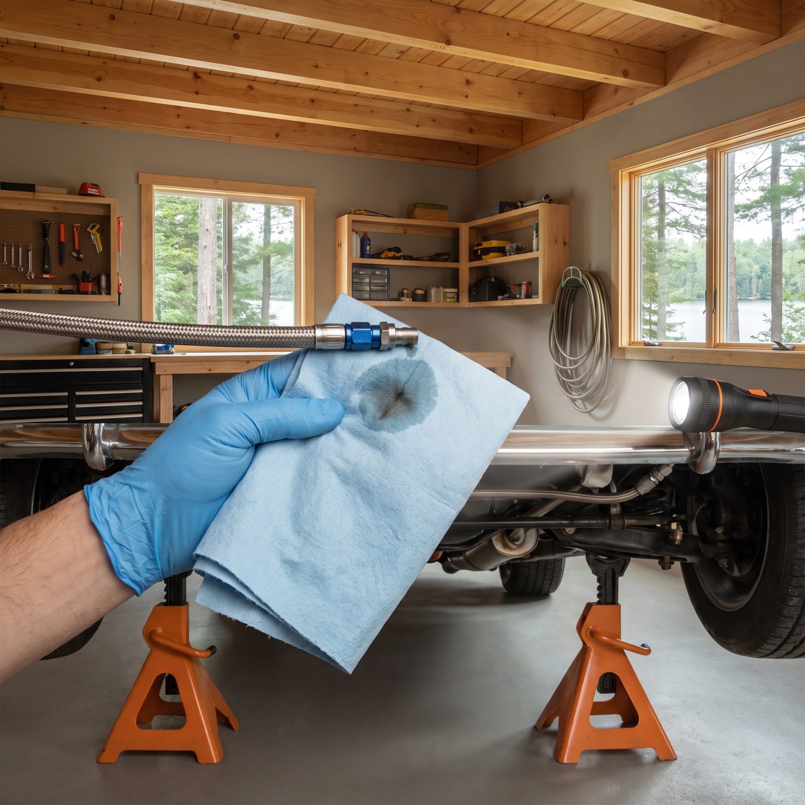 Sniff and Inspect Fuel Lines and Connections for Leaks