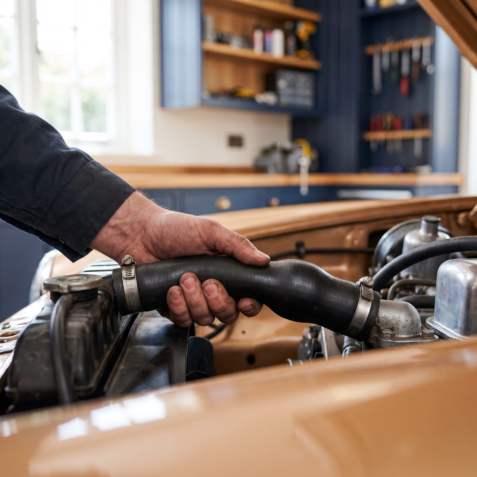 Squeeze Every Coolant Hose Cold to Find Soft Spots and Swelling
