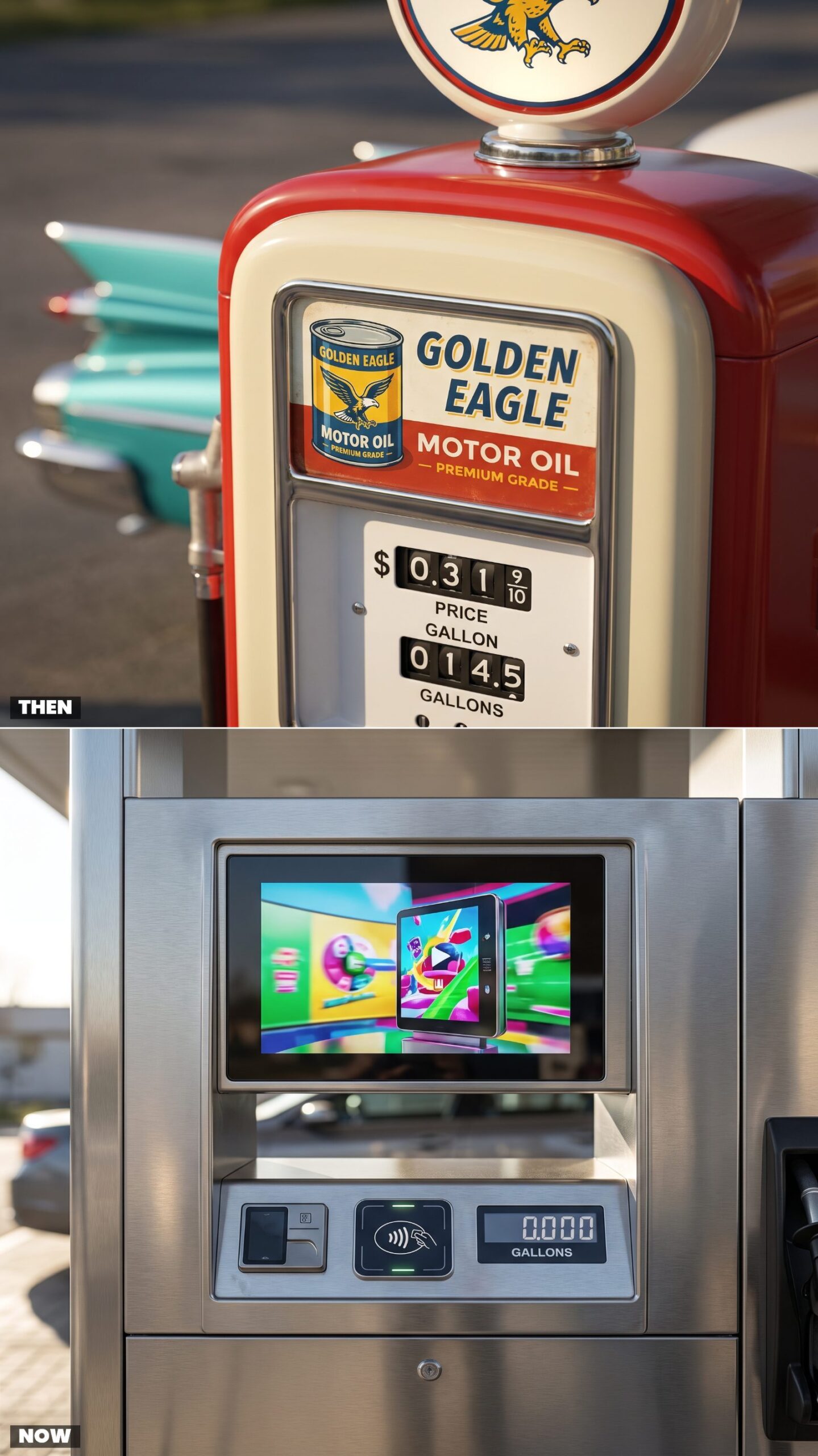 Static Pump Advertisements vs. Video Screens at Every Dispenser