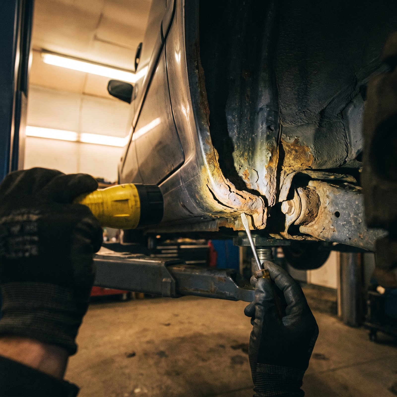 Structural Rust Has Reached the Rockers or Mounting Points