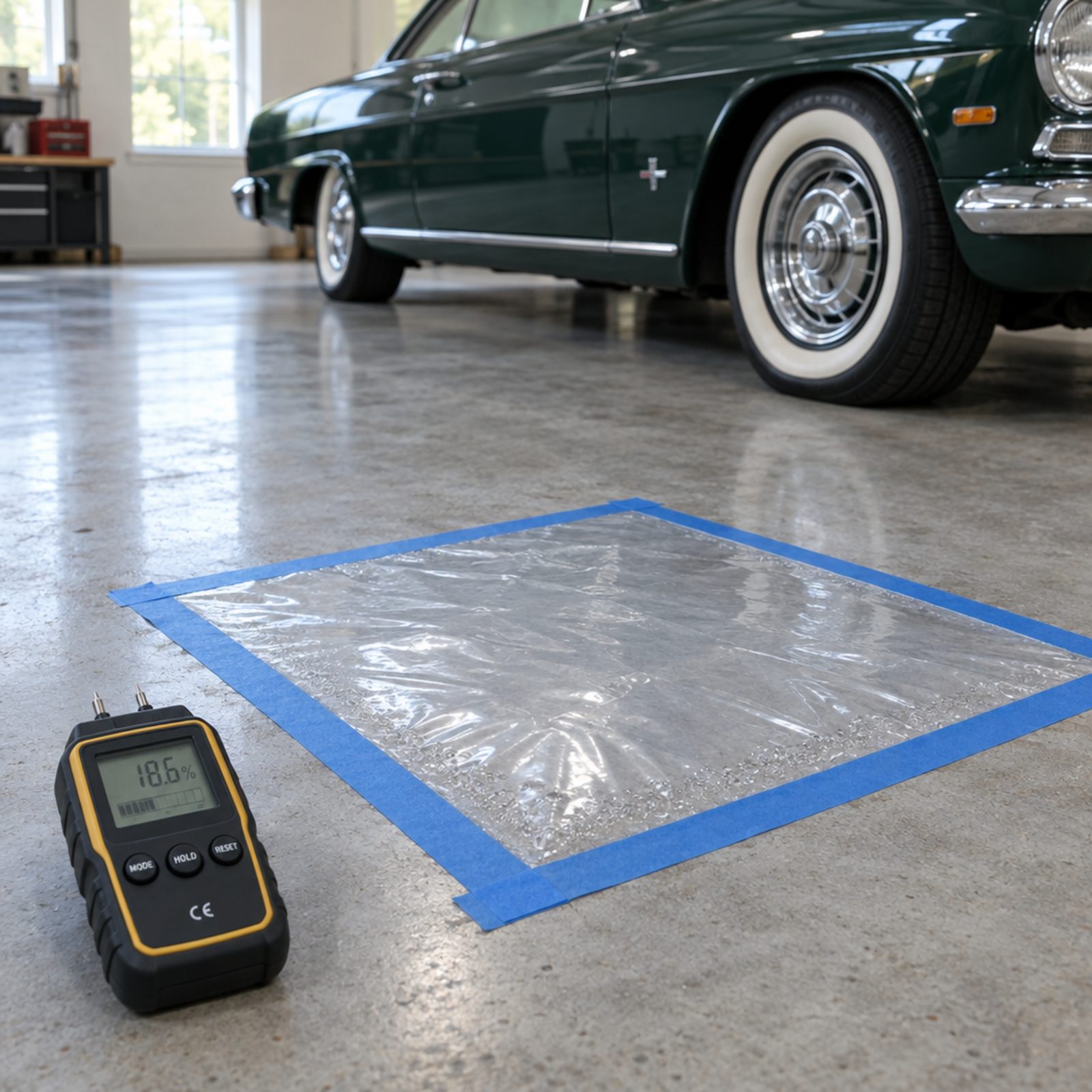 Test the Concrete Floor for Rising Moisture First