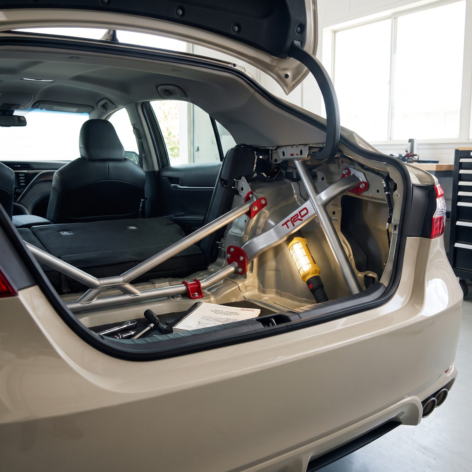Toyota Camry TRD: The Hidden Braces Bolted Behind the Rear Seat