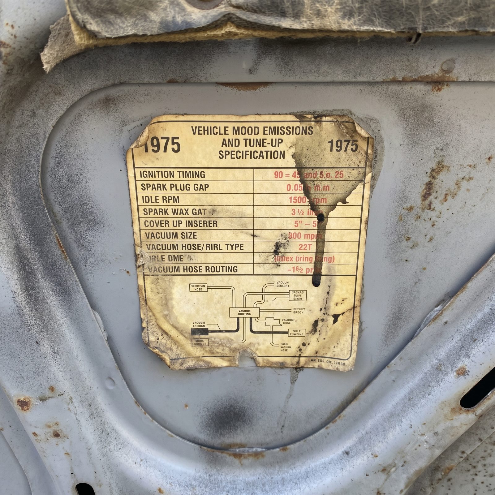 The Under-Hood Tune-Up Decal That Told You Everything