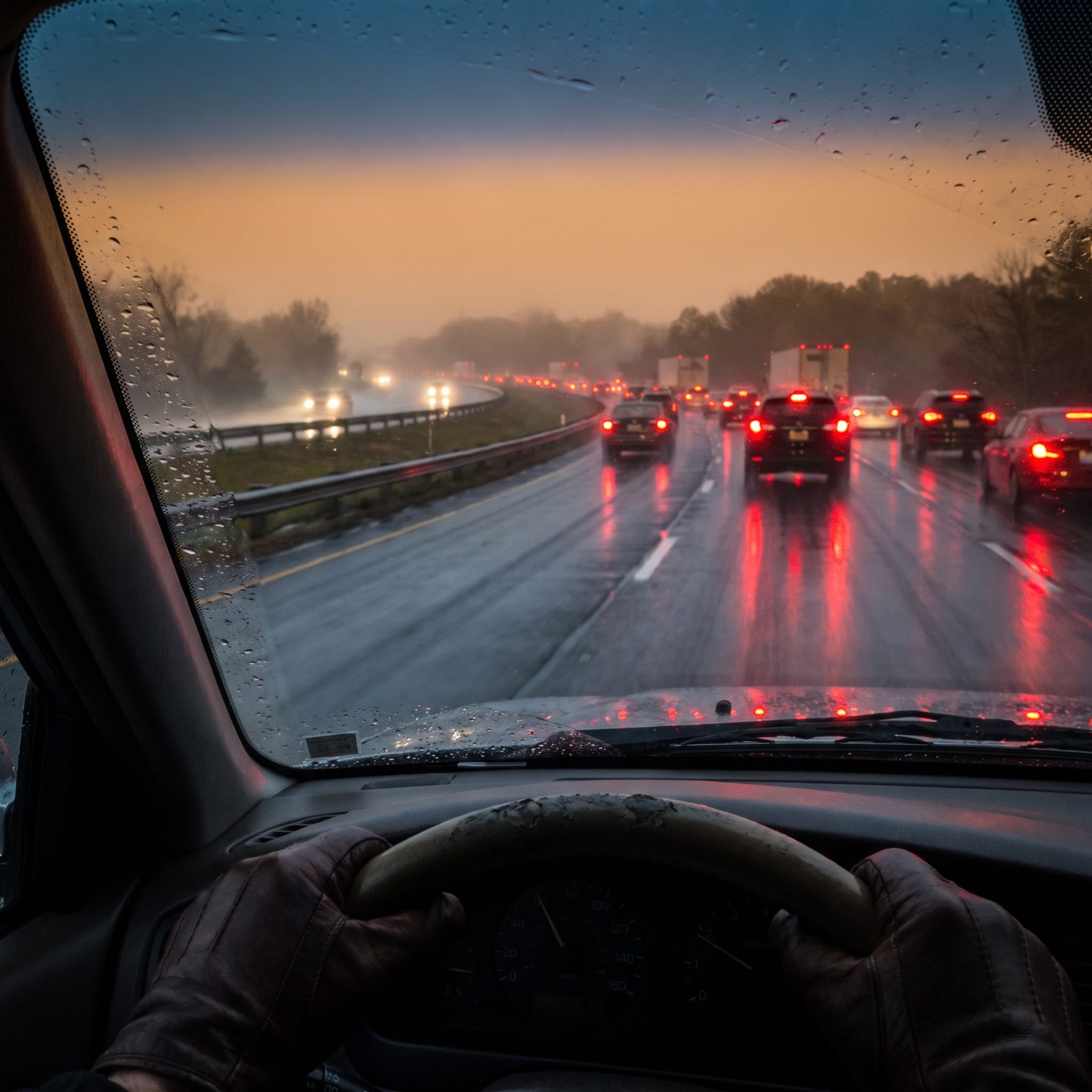 Use Brake-Light Reflections to See Beyond Traffic