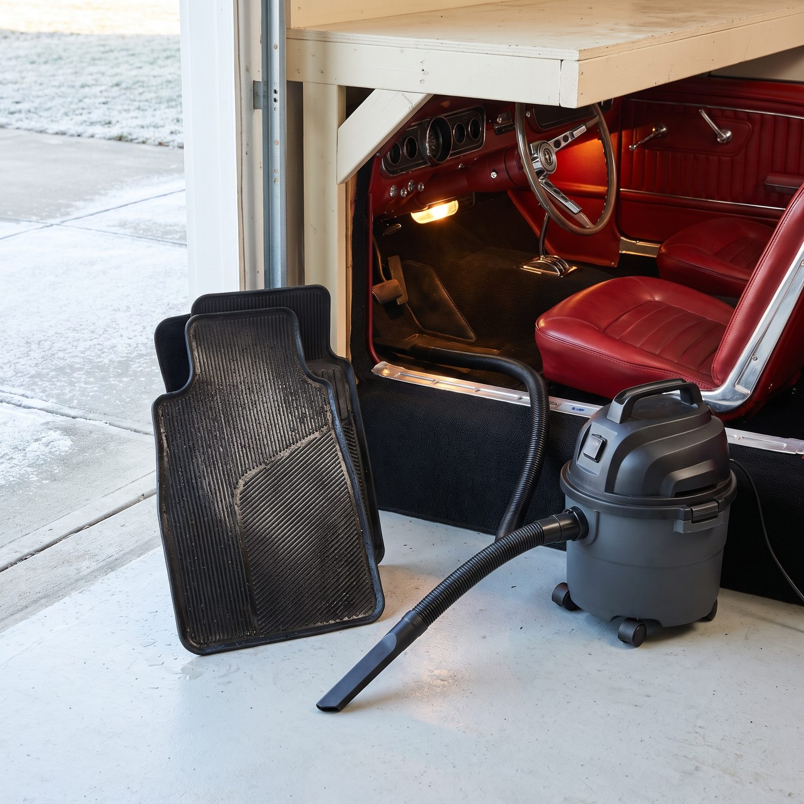 Vacuum the Carpets and Dry the Floor Mats Until They're Bone Dry