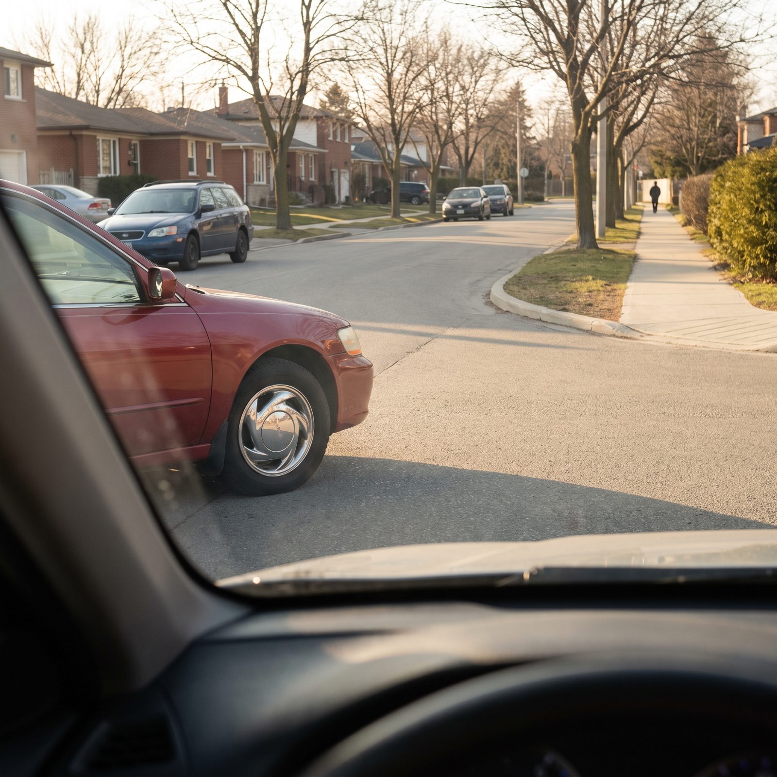 Watch Parked Cars’ Front Wheels for Movement